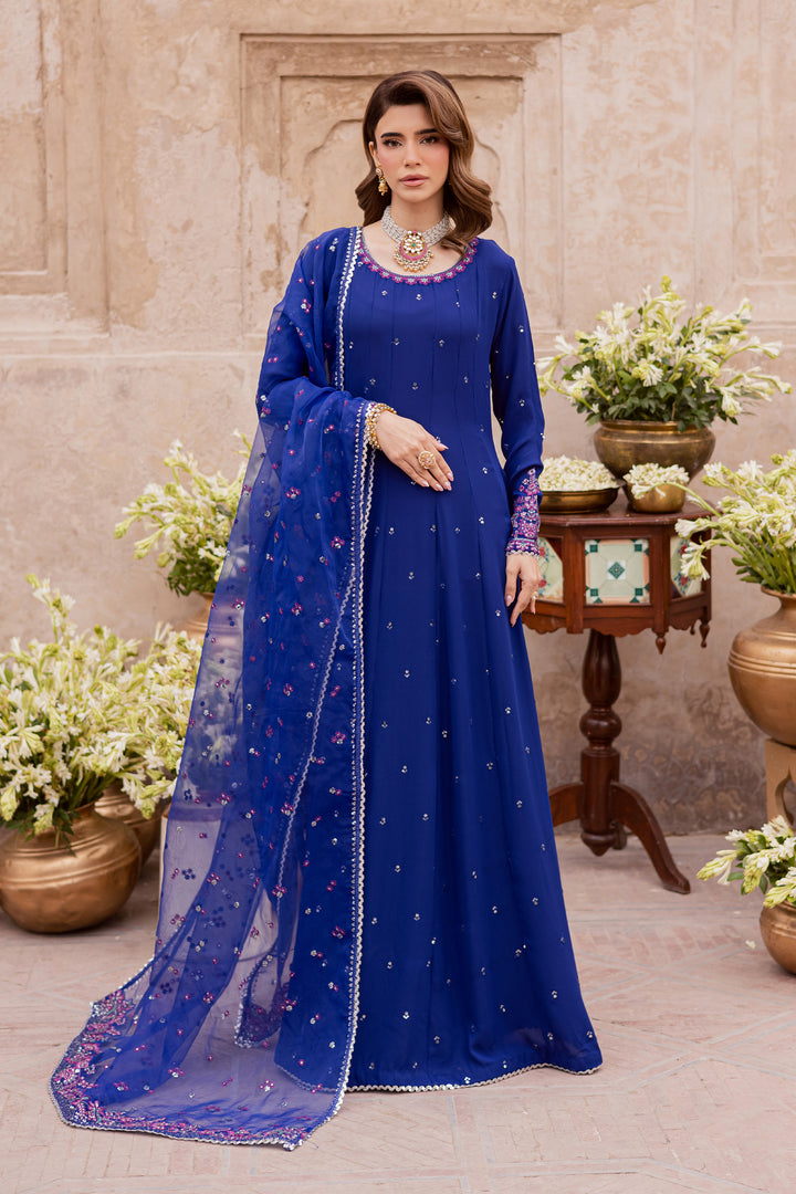  Ilara 3Pc - Festive Luxe Pret BATIKSTUDIO2025  BATIK   S / Ink Blue / Georgette-M / Ink Blue / Georgette-L / Ink Blue / Georgette