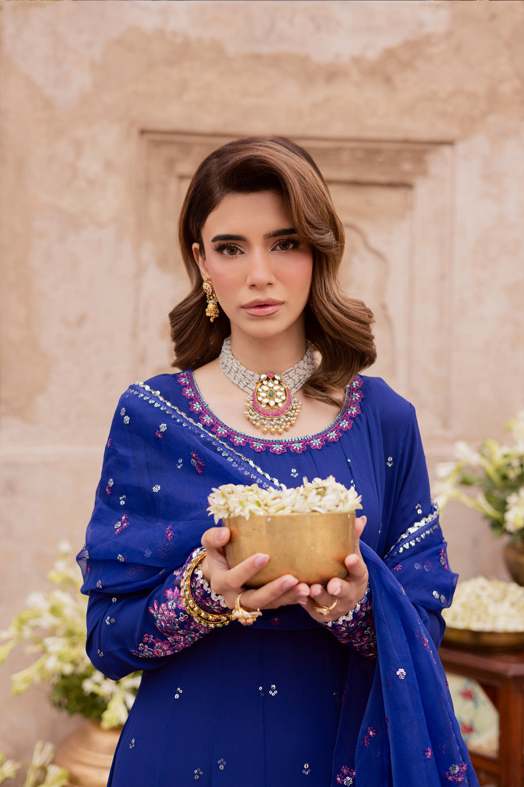  Ilara 3Pc - Festive Luxe Pret BATIKSTUDIO2025  BATIK   S / Ink Blue / Georgette-M / Ink Blue / Georgette-L / Ink Blue / Georgette