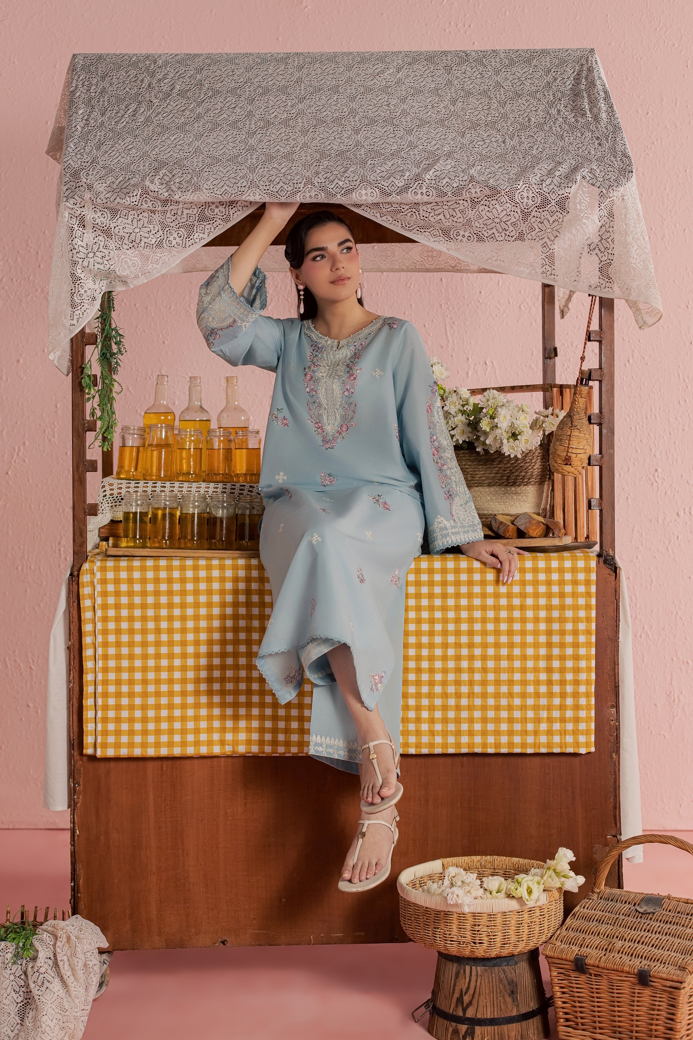  Ilya 2Pc - Embroidered Lawn Dress BATIKSS26  BATIK   XS / Sky Blue / Pima Lawn-S / Sky Blue / Pima Lawn-M / Sky Blue / Pima Lawn-L / Sky Blue / Pima Lawn-XL / Sky Blue / Pima Lawn