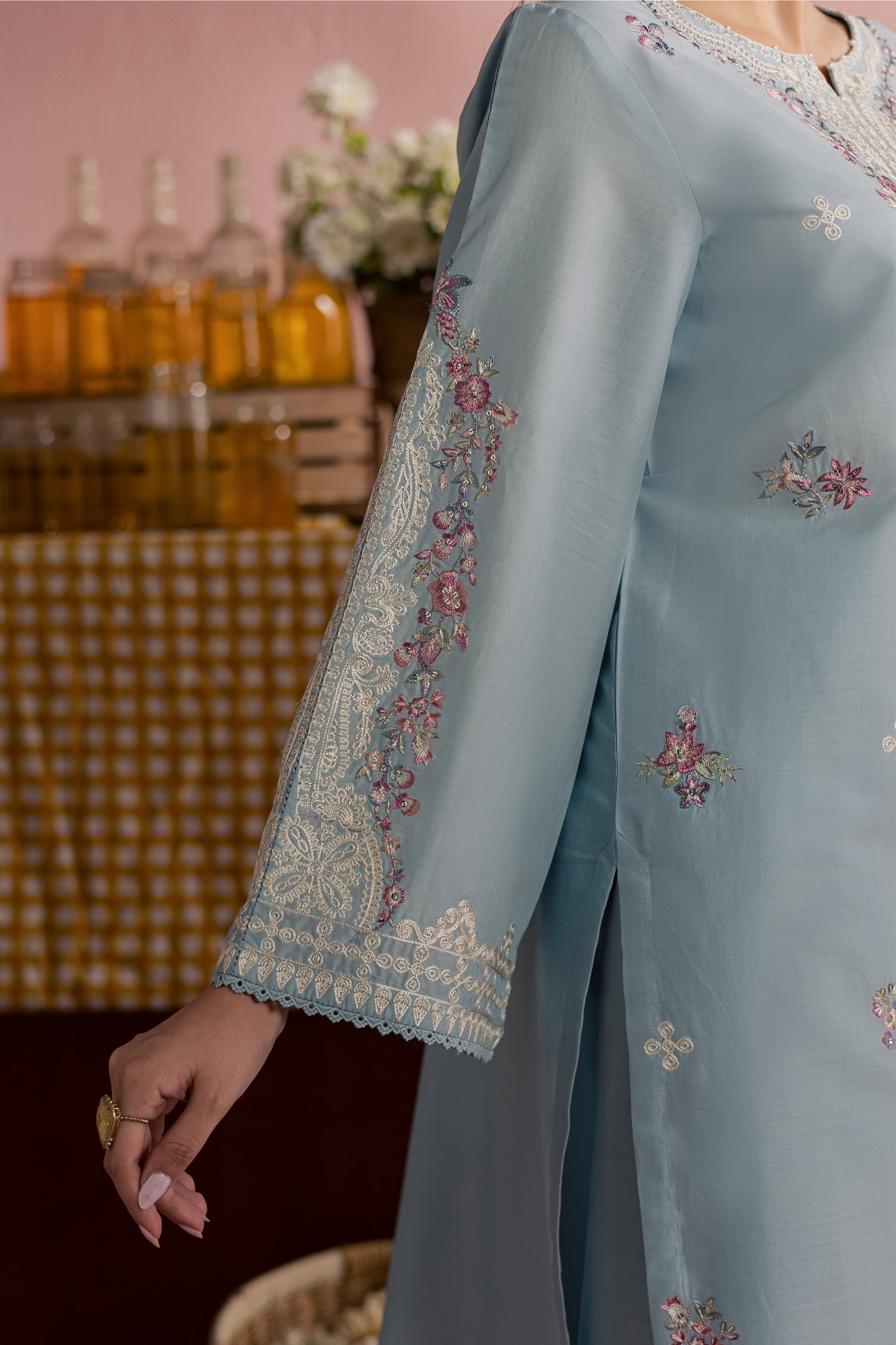  Ilya 2Pc - Embroidered Lawn Dress BATIKSS26  BATIK   XS / Sky Blue / Pima Lawn-S / Sky Blue / Pima Lawn-M / Sky Blue / Pima Lawn-L / Sky Blue / Pima Lawn-XL / Sky Blue / Pima Lawn
