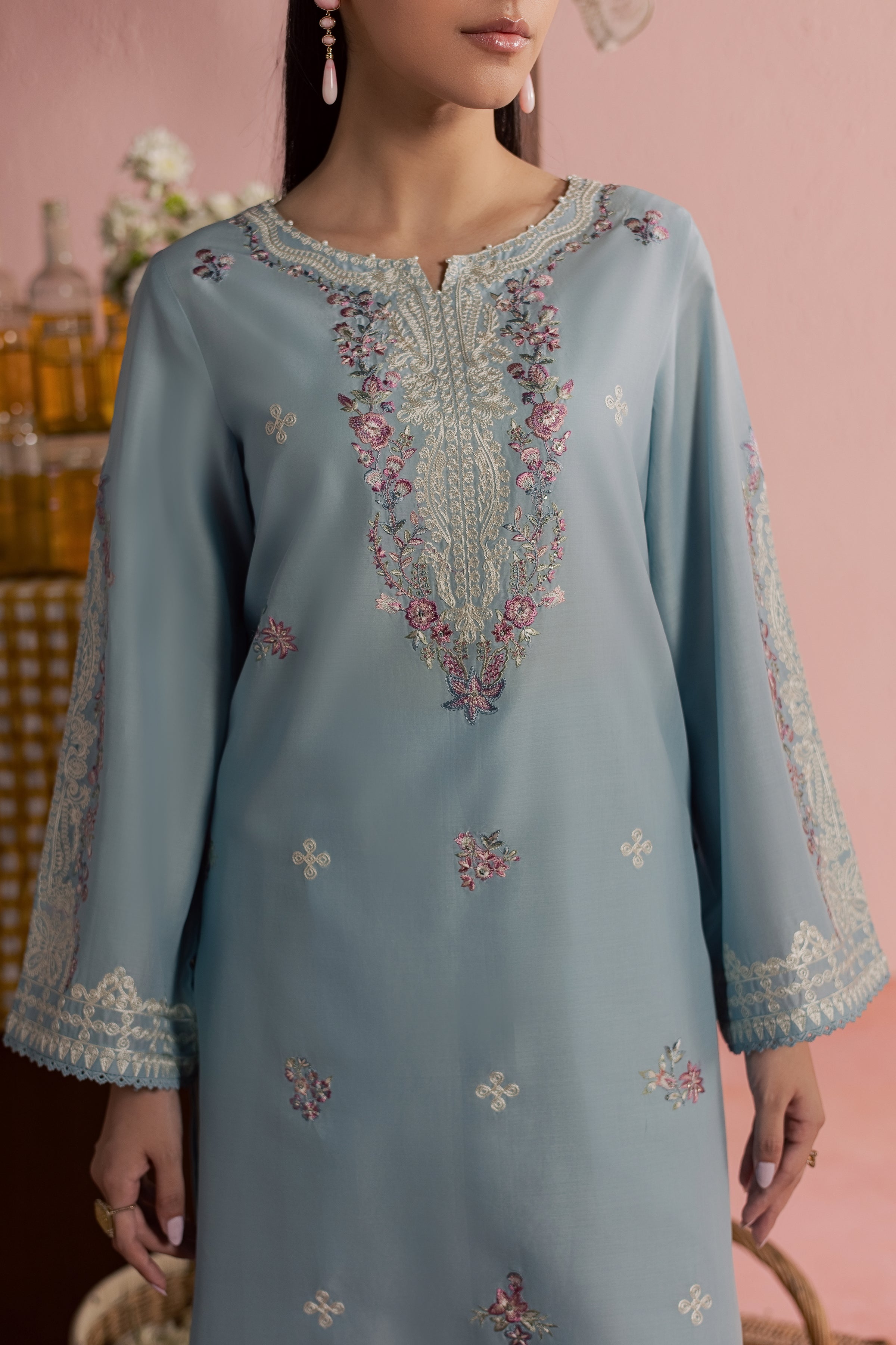  Ilya 2Pc - Embroidered Lawn Dress BATIKSS26  BATIK   XS / Sky Blue / Pima Lawn-S / Sky Blue / Pima Lawn-M / Sky Blue / Pima Lawn-L / Sky Blue / Pima Lawn-XL / Sky Blue / Pima Lawn