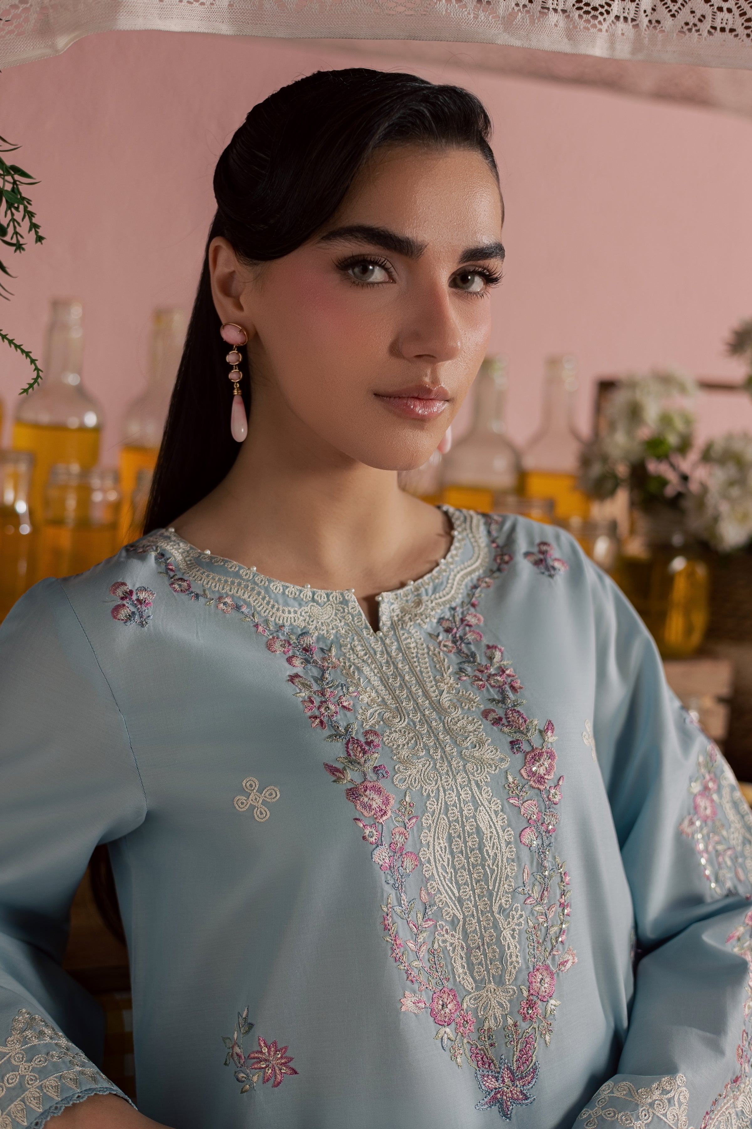  Ilya 2Pc - Embroidered Lawn Dress BATIKSS26  BATIK   XS / Sky Blue / Pima Lawn-S / Sky Blue / Pima Lawn-M / Sky Blue / Pima Lawn-L / Sky Blue / Pima Lawn-XL / Sky Blue / Pima Lawn