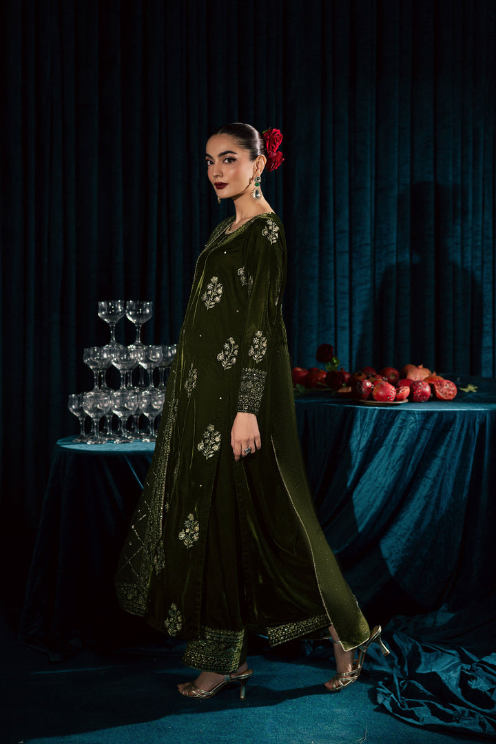  Inara 3Pc - Velvet Formal Dress BATIKstudio  BATIK   S / Mehendi Green / Velvet-M / Mehendi Green / Velvet-L / Mehendi Green / Velvet
