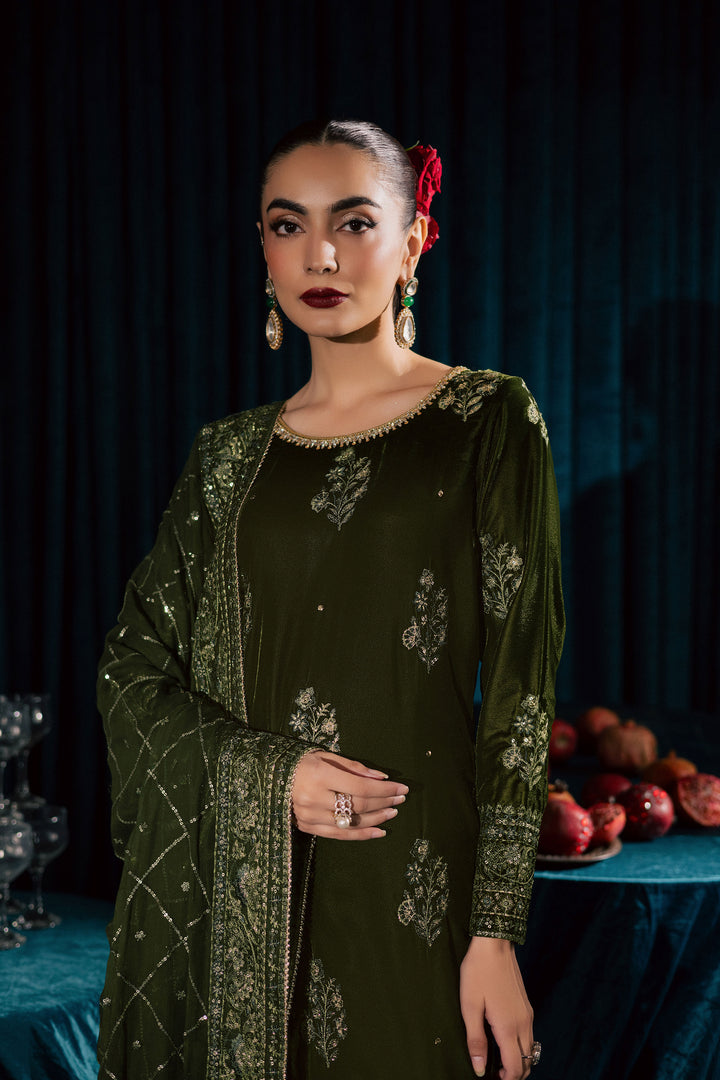 Inara 3Pc - Velvet Formal Dress BATIKstudio  BATIK   S / Mehendi Green / Velvet-M / Mehendi Green / Velvet-L / Mehendi Green / Velvet