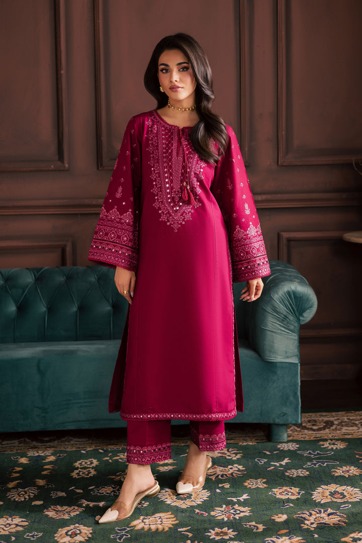 Irha 2Pc - Embroidered Khaddar Dress