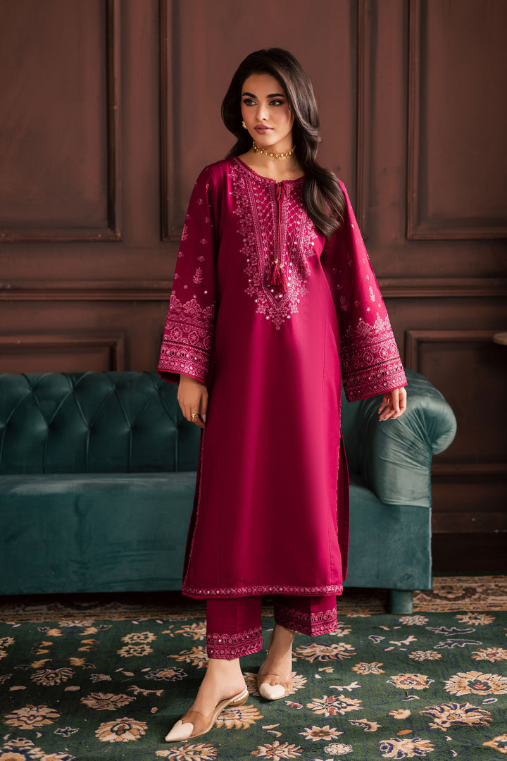Irha 2Pc - Embroidered Khaddar Dress