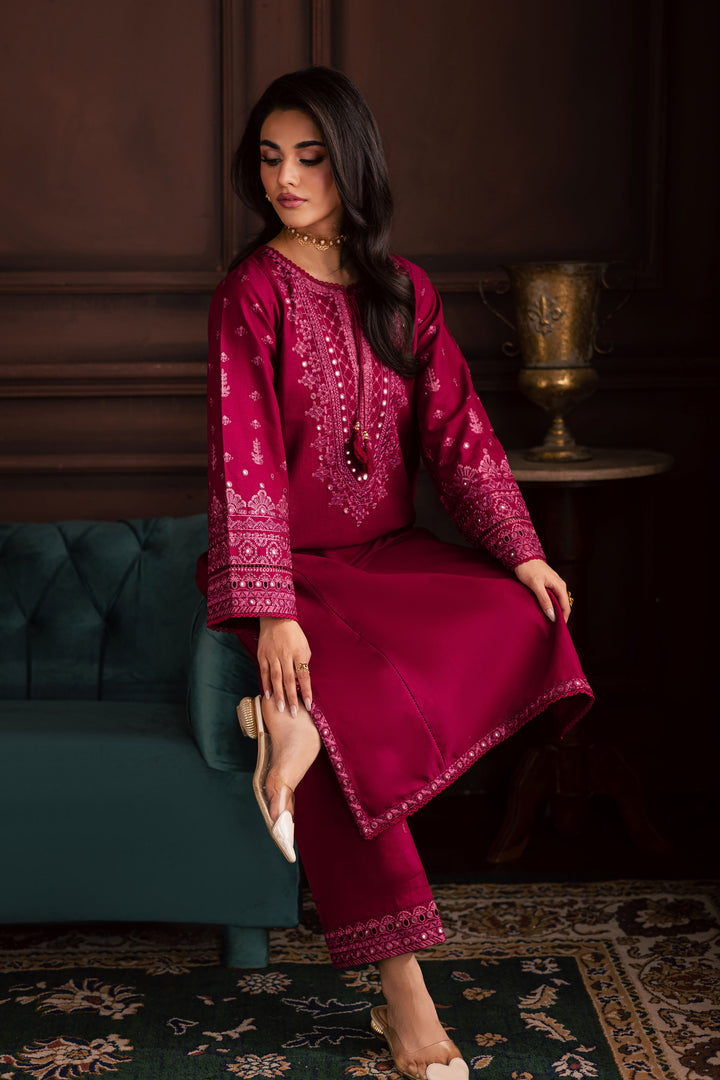 Irha 2Pc - Embroidered Khaddar Dress