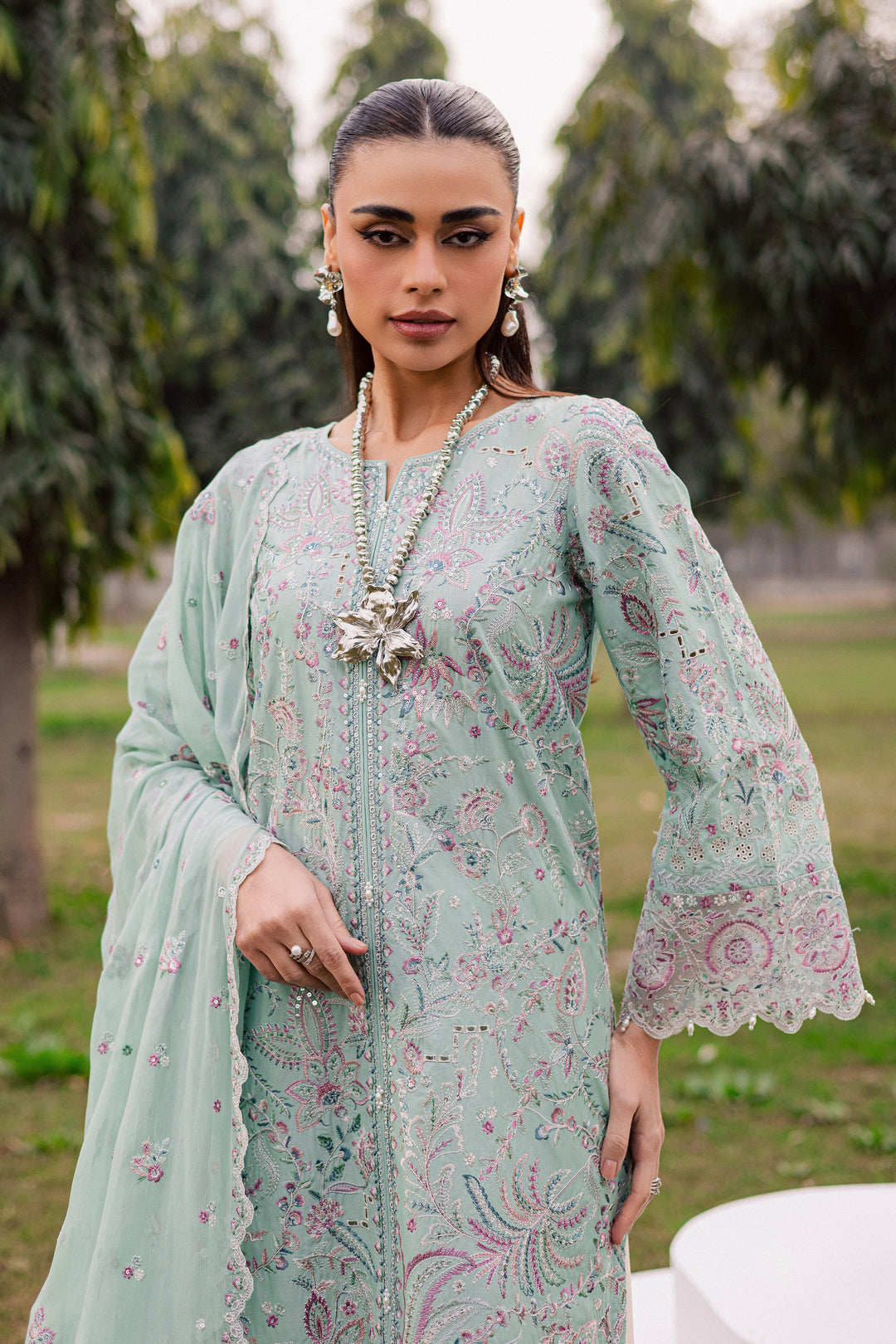  Iridule 3Pc - Festive Embroidered Lawn BATIKEID2026  BATIK   XS / Pearly Blue / Pima Lawn-S / Pearly Blue / Pima Lawn-M / Pearly Blue / Pima Lawn-L / Pearly Blue / Pima Lawn-XL / Pearly Blue / Pima Lawn