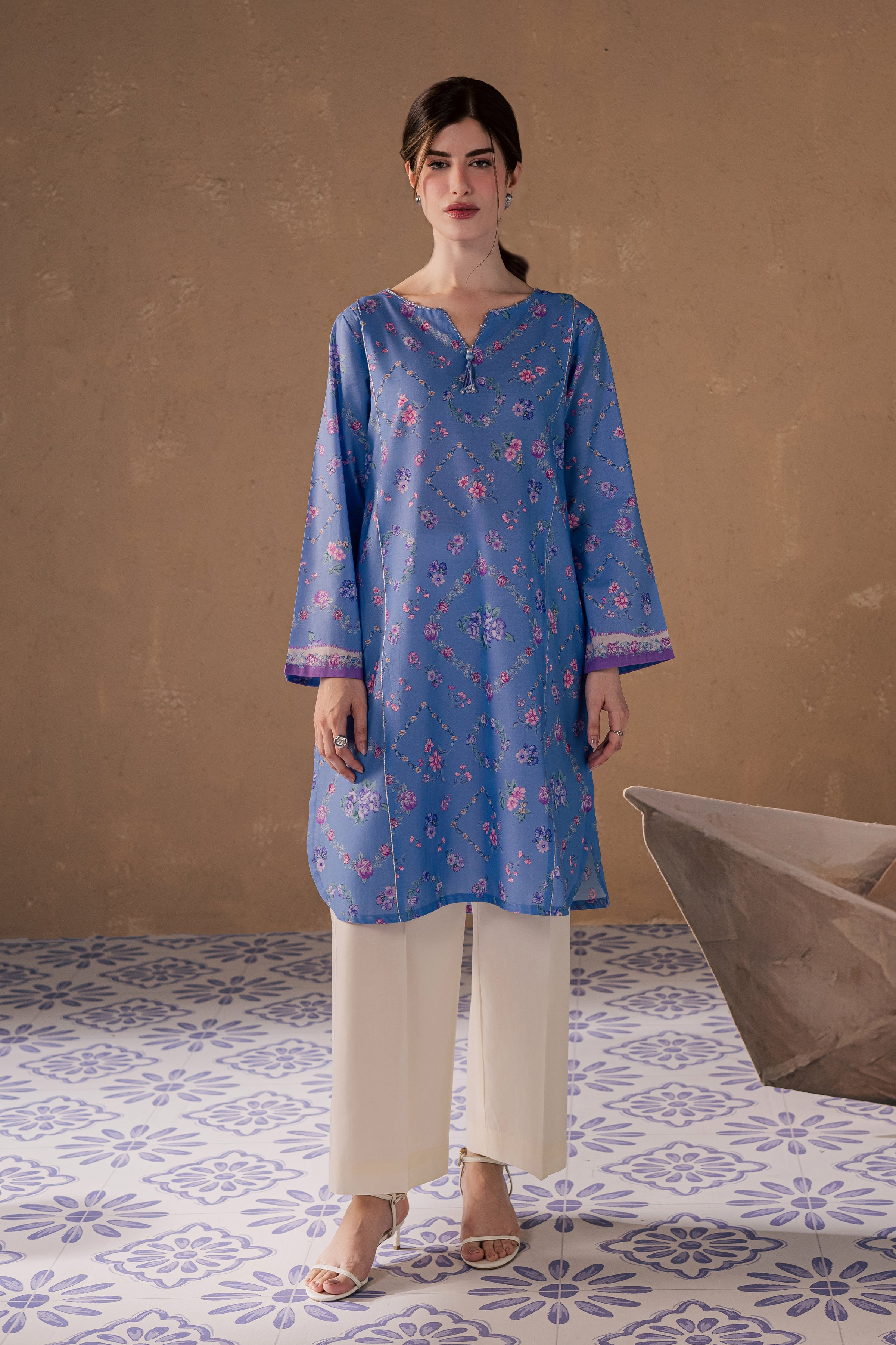  Iris Mel 2Pc - Printed Lawn Dress BATIKSS26  BATIK   XS / Blue / Lawn-S / Blue / Lawn-M / Blue / Lawn-L / Blue / Lawn-XL / Blue / Lawn