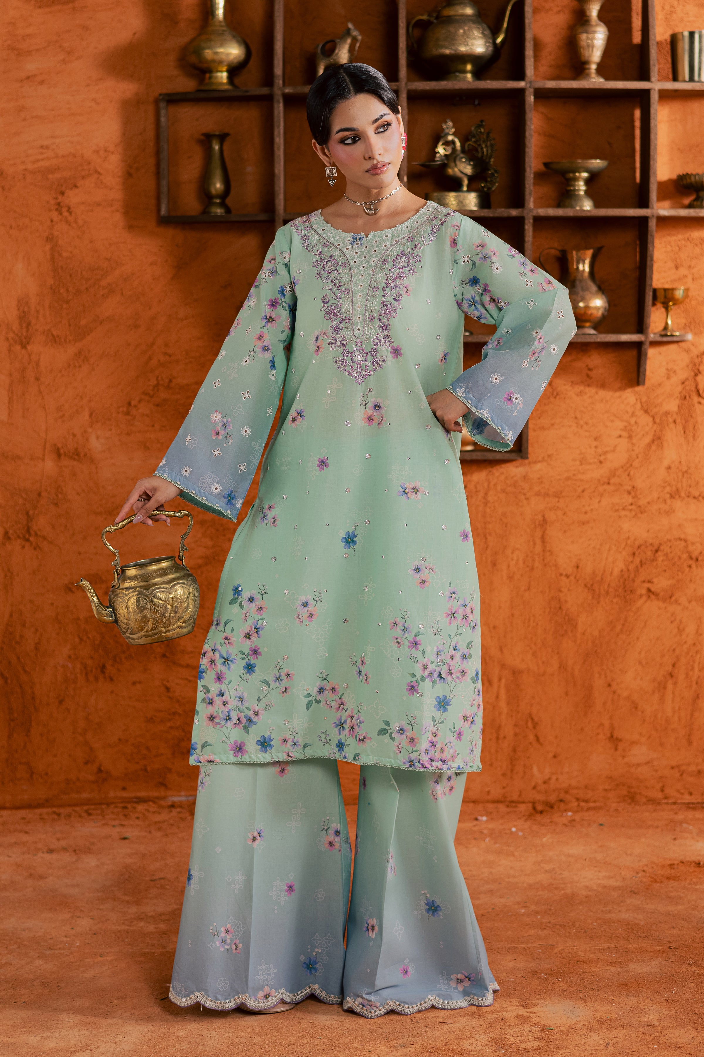  Ivoria 2Pc - Printed Lawn Dress BATIKEID2026  BATIK   XS / Sea Green / Lawn-S / Sea Green / Lawn-M / Sea Green / Lawn-L / Sea Green / Lawn-XL / Sea Green / Lawn
