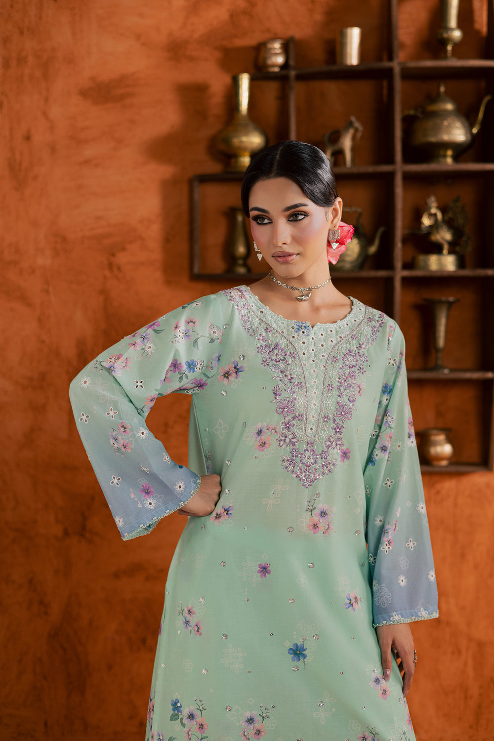  Ivoria 2Pc - Printed Lawn Dress BATIKEID2026  BATIK   XS / Sea Green / Lawn-S / Sea Green / Lawn-M / Sea Green / Lawn-L / Sea Green / Lawn-XL / Sea Green / Lawn