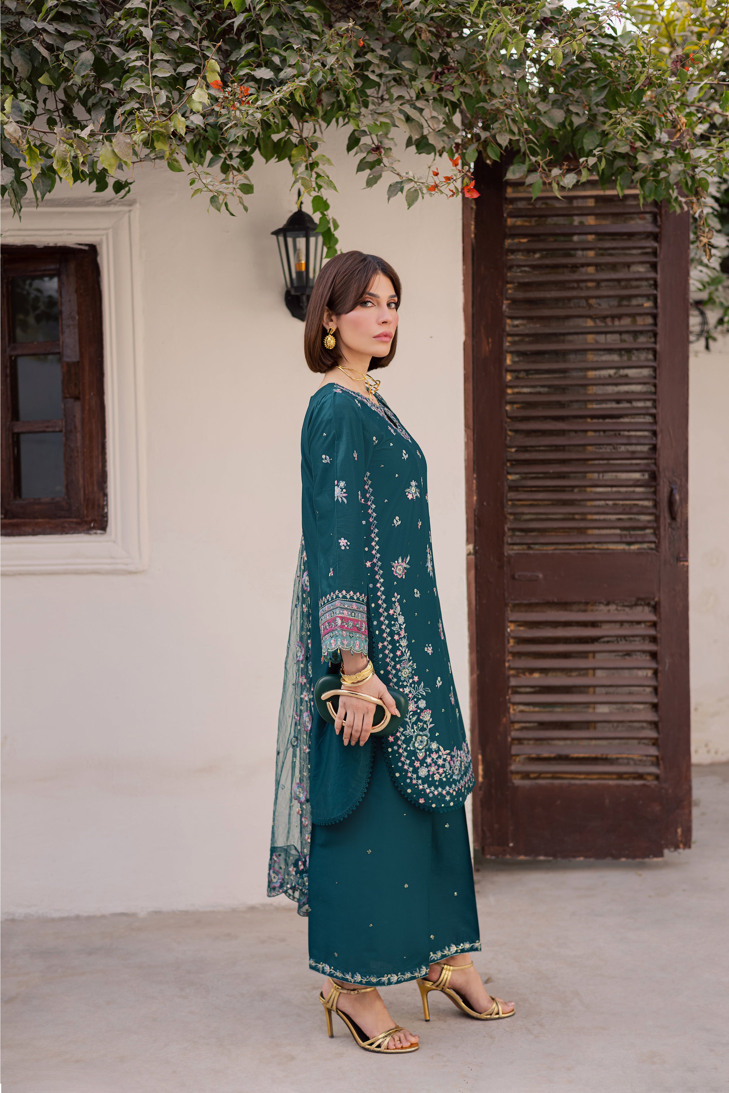  Ivy Bloom 3Pc - Festive Embroidered Lawn BATIKEID2026  BATIK   XS / Ocean Green / Pima Lawn-S / Ocean Green / Pima Lawn-M / Ocean Green / Pima Lawn-L / Ocean Green / Pima Lawn-XL / Ocean Green / Pima Lawn
