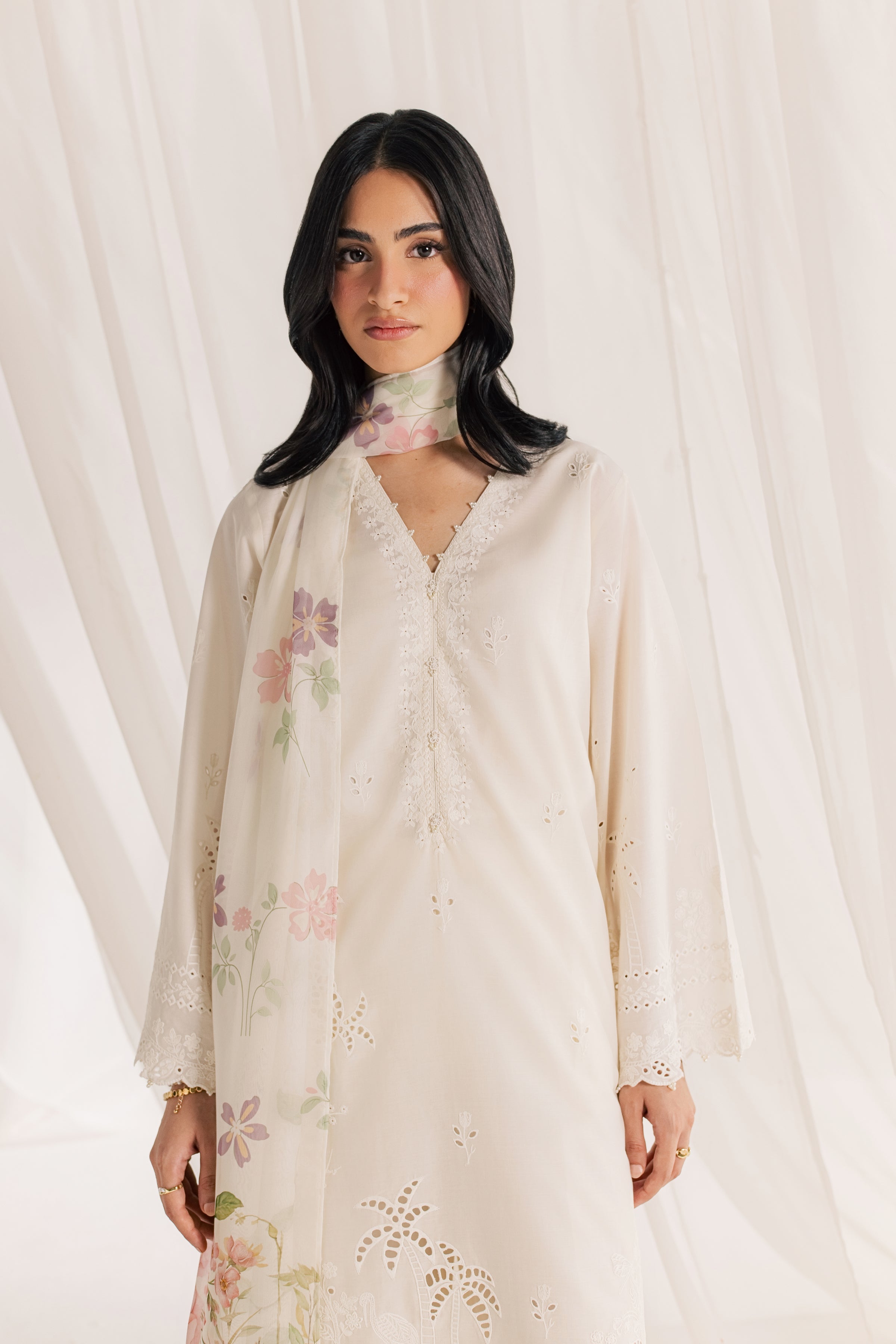  Izel Swan 3Pc - Embroidered Lawn Dress EverydayEdit26  BATIK   XS / White Swan / Pima Lawn-S / White Swan / Pima Lawn-M / White Swan / Pima Lawn-L / White Swan / Pima Lawn-XL / White Swan / Pima Lawn