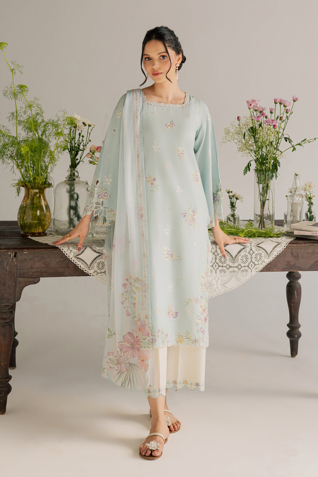  Jane 3Pc - Embroidered Lawn Dress EverydayEdit26  BATIK   XS / Blue / Pima Lawn-S / Blue / Pima Lawn-M / Blue / Pima Lawn-L / Blue / Pima Lawn-XL / Blue / Pima Lawn