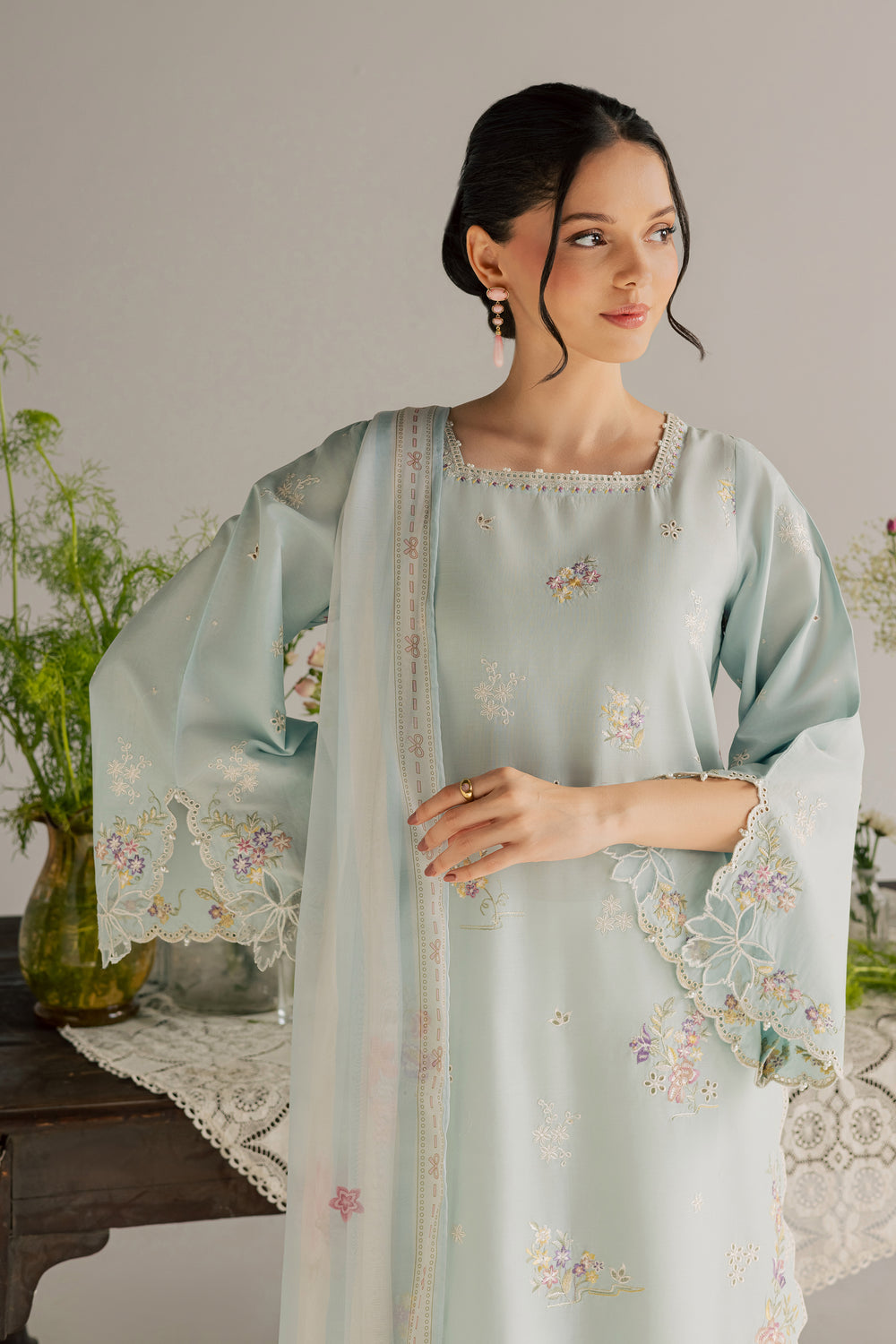  Jane 3Pc - Embroidered Lawn Dress EverydayEdit26  BATIK   XS / Blue / Pima Lawn-S / Blue / Pima Lawn-M / Blue / Pima Lawn-L / Blue / Pima Lawn-XL / Blue / Pima Lawn