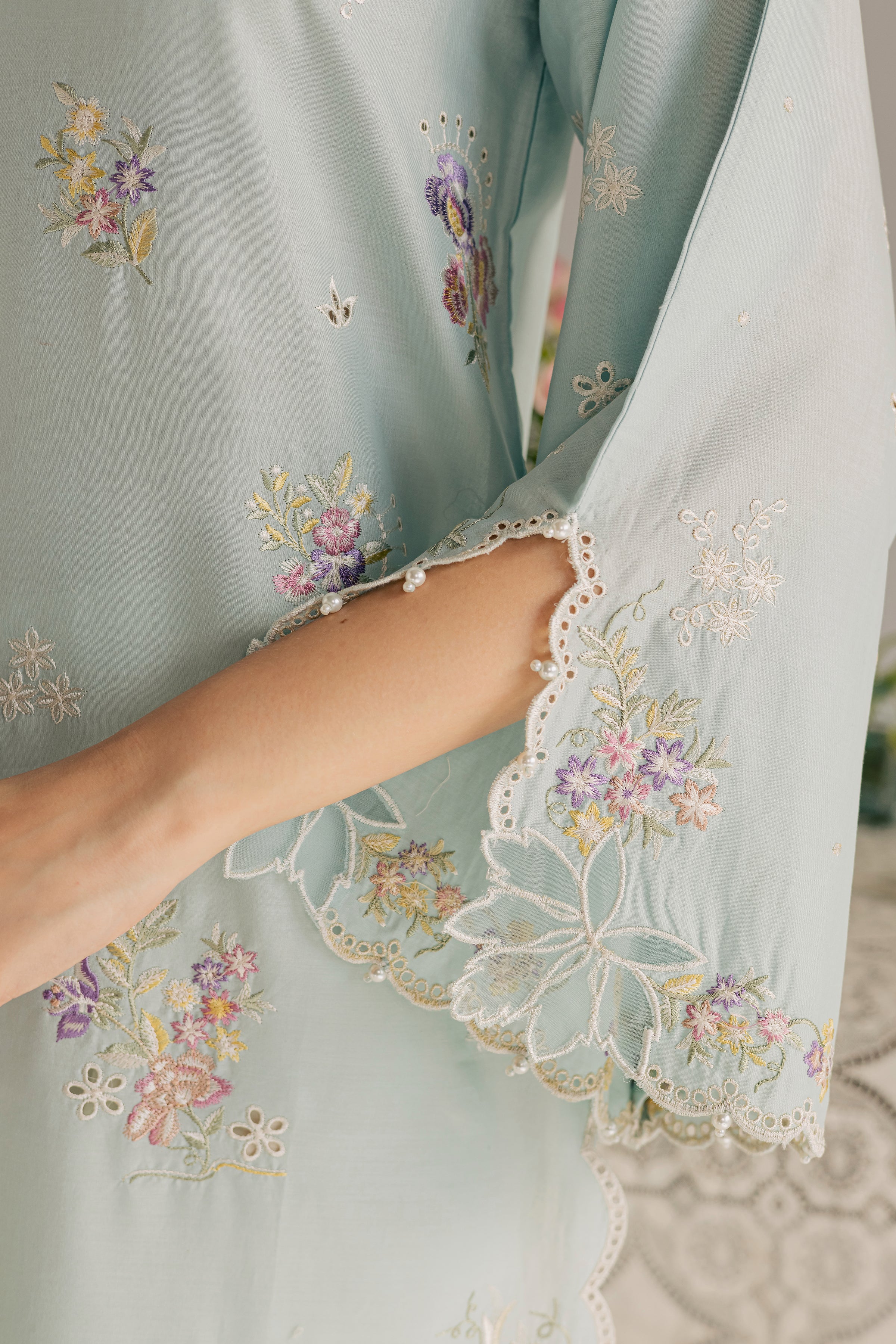  Jane 3Pc - Embroidered Lawn Dress EverydayEdit26  BATIK   XS / Blue / Pima Lawn-S / Blue / Pima Lawn-M / Blue / Pima Lawn-L / Blue / Pima Lawn-XL / Blue / Pima Lawn