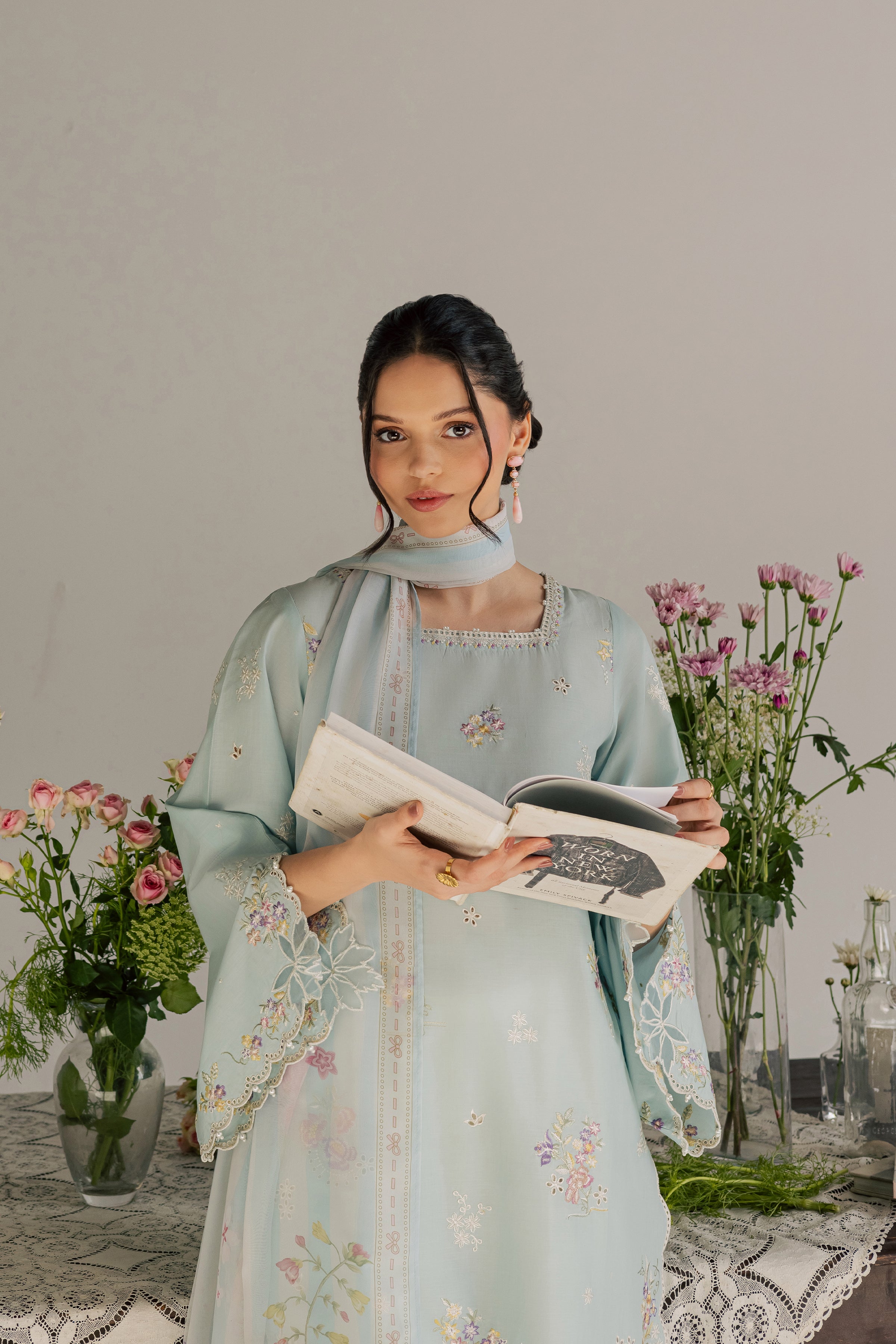  Jane 3Pc - Embroidered Lawn Dress EverydayEdit26  BATIK   XS / Blue / Pima Lawn-S / Blue / Pima Lawn-M / Blue / Pima Lawn-L / Blue / Pima Lawn-XL / Blue / Pima Lawn