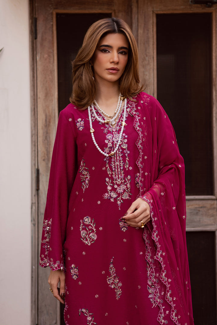  Jeem 3Pc - Embroidered Festive Pret BATIK WINTER PRET 2025  BATIK   XS / Pink / Textured Cotton-S / Pink / Textured Cotton-M / Pink / Textured Cotton-L / Pink / Textured Cotton-XL / Pink / Textured Cotton