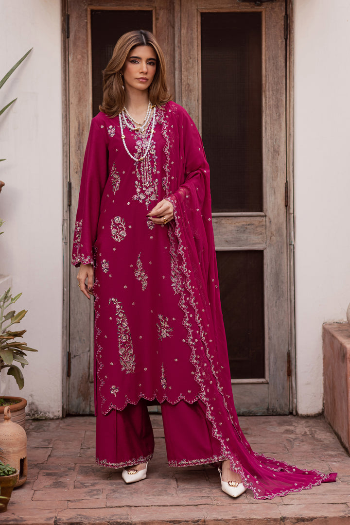  Jeem 3Pc - Embroidered Festive Pret BATIK WINTER PRET 2025  BATIK   XS / Pink / Textured Cotton-S / Pink / Textured Cotton-M / Pink / Textured Cotton-L / Pink / Textured Cotton-XL / Pink / Textured Cotton