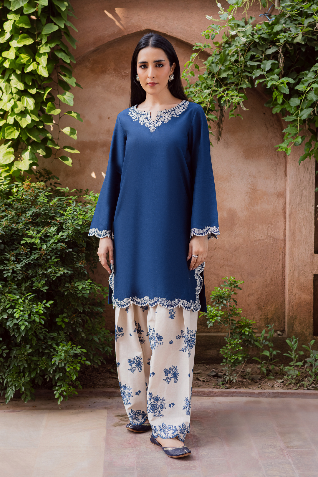  Jeno 2Pc - Embroidered Khaddar Dress BATIK WINTER PRET 2025  BATIK   XS / Blue / Khaddar-S / Blue / Khaddar-M / Blue / Khaddar-L / Blue / Khaddar-XL / Blue / Khaddar