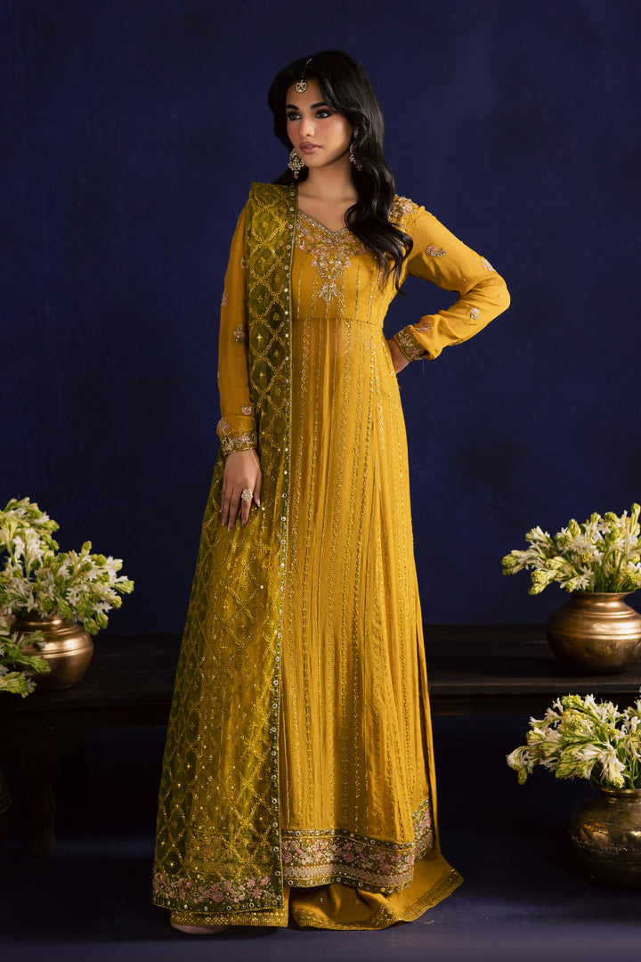  Jewel Sage 3Pc - Wedding Formal Dress BATIKSTUDIO2025  BATIK   S / Mustard / Chiffon-M / Mustard / Chiffon-L / Mustard / Chiffon
