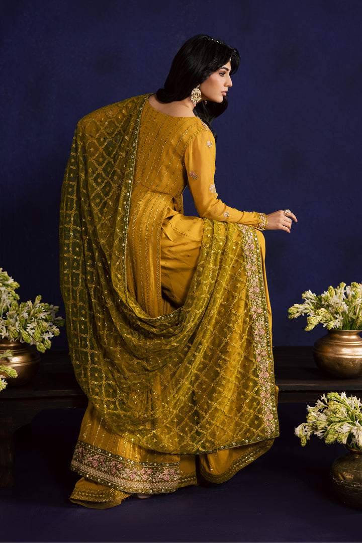  Jewel Sage 3Pc - Wedding Formal Dress BATIKSTUDIO2025  BATIK   S / Mustard / Chiffon-M / Mustard / Chiffon-L / Mustard / Chiffon