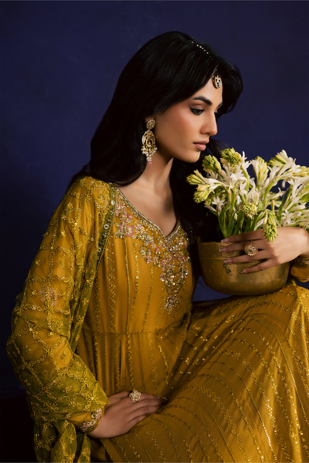  Jewel Sage 3Pc - Wedding Formal Dress BATIKSTUDIO2025  BATIK   S / Mustard / Chiffon-M / Mustard / Chiffon-L / Mustard / Chiffon