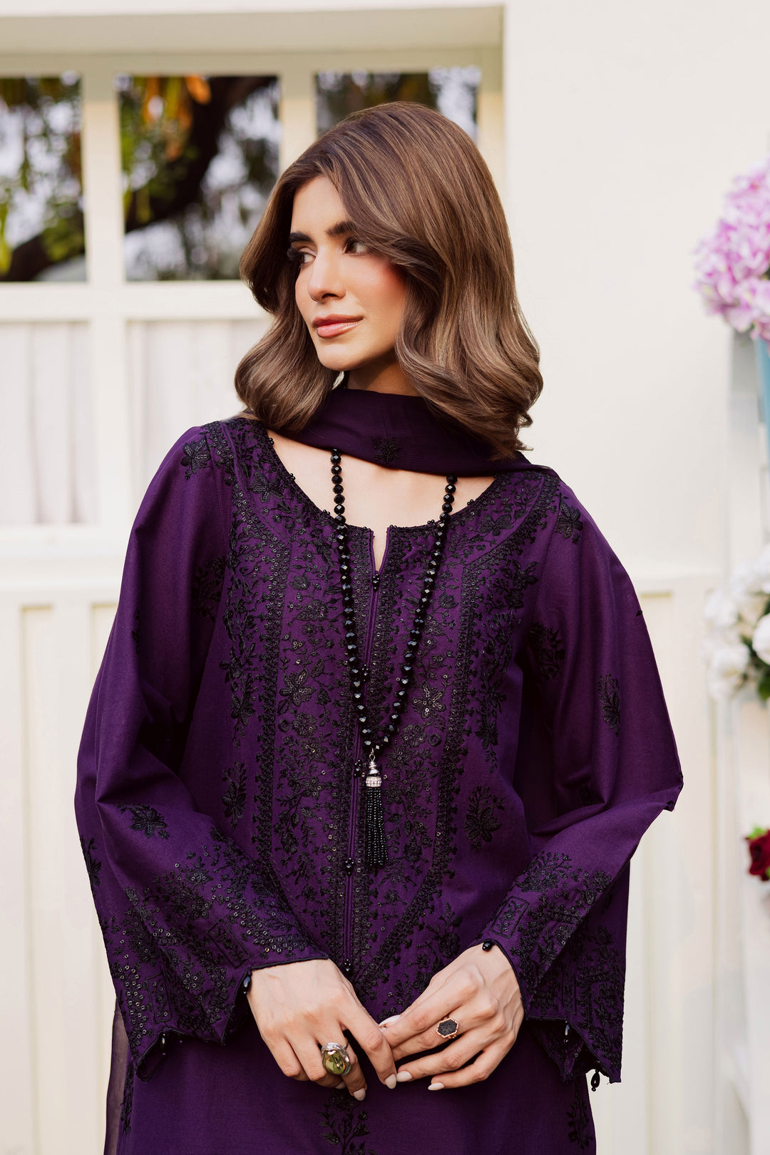  Jimmy 3Pc - Embroidered Khaddar Dress BATIK WINTER PRET 2025  BATIK   XS / Purple / Khaddar-S / Purple / Khaddar-M / Purple / Khaddar-L / Purple / Khaddar-XL / Purple / Khaddar