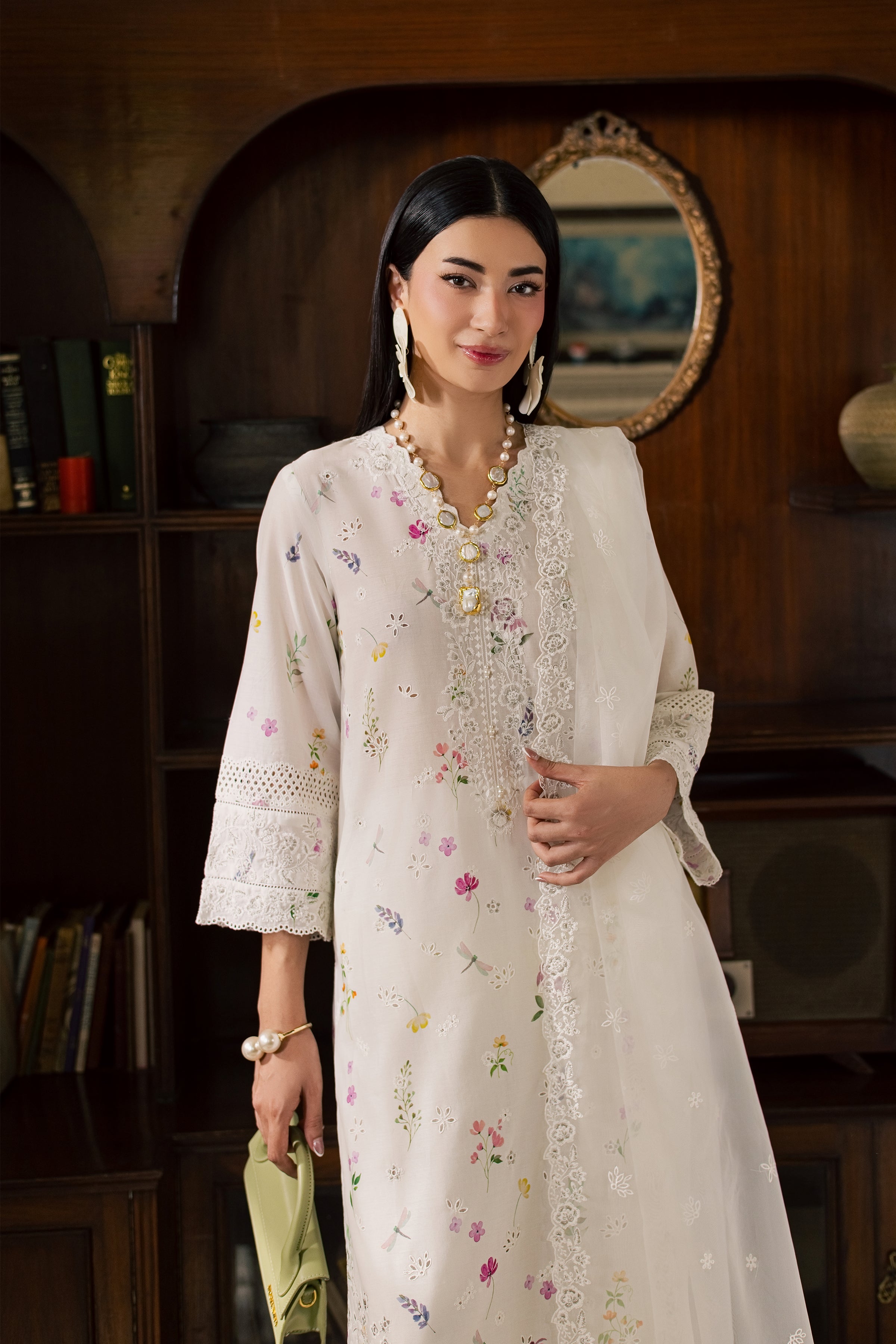  Jinan 3Pc - Luxury Embroidered Lawn BATIKSS26  BATIK   XS / White / Pima Lawn-S / White / Pima Lawn-M / White / Pima Lawn-L / White / Pima Lawn-XL / White / Pima Lawn
