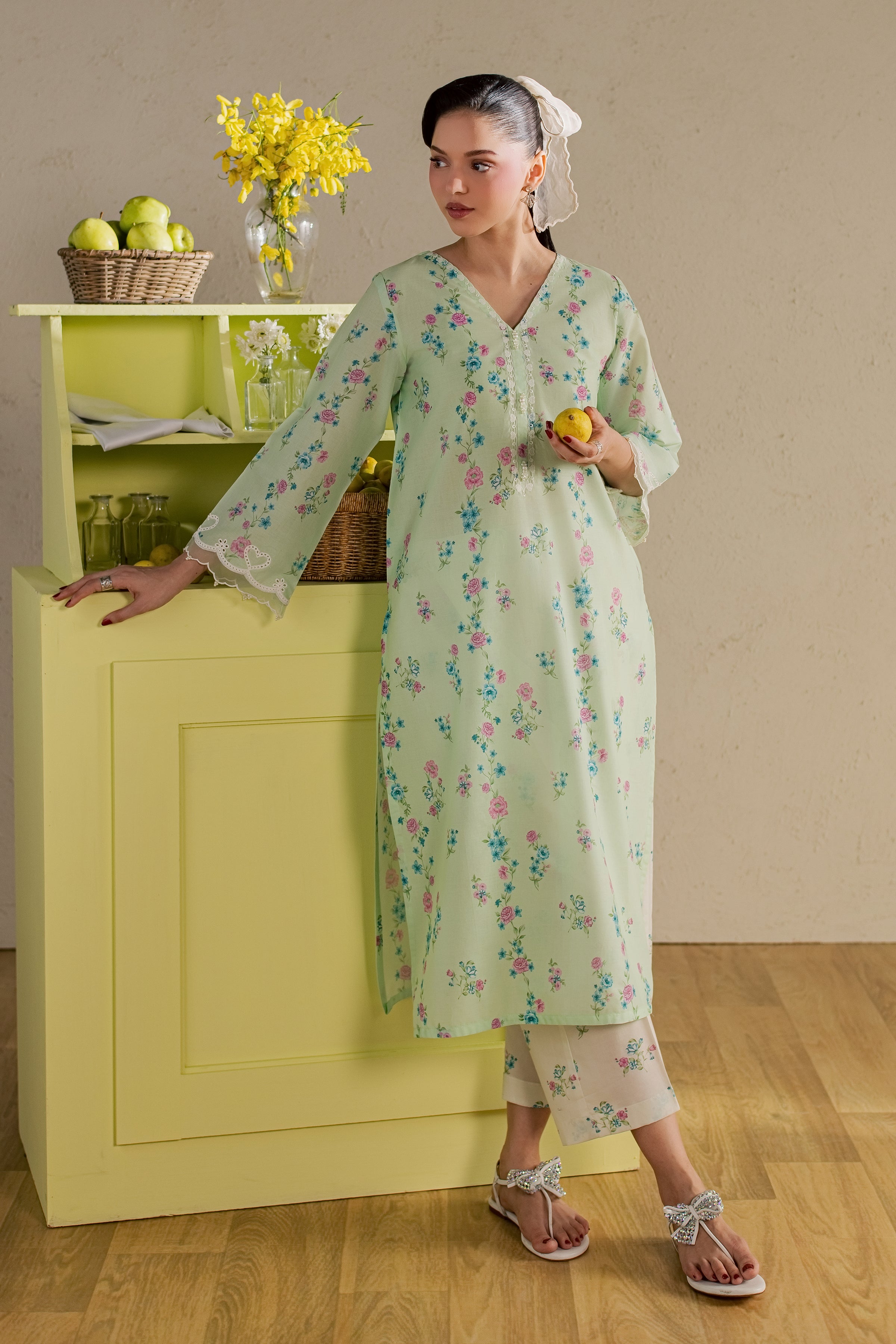  Jiwon 2Pc - Printed Lawn Dress BATIKSS26  BATIK   XS / Green / Lawn-S / Green / Lawn-M / Green / Lawn-L / Green / Lawn-XL / Green / Lawn