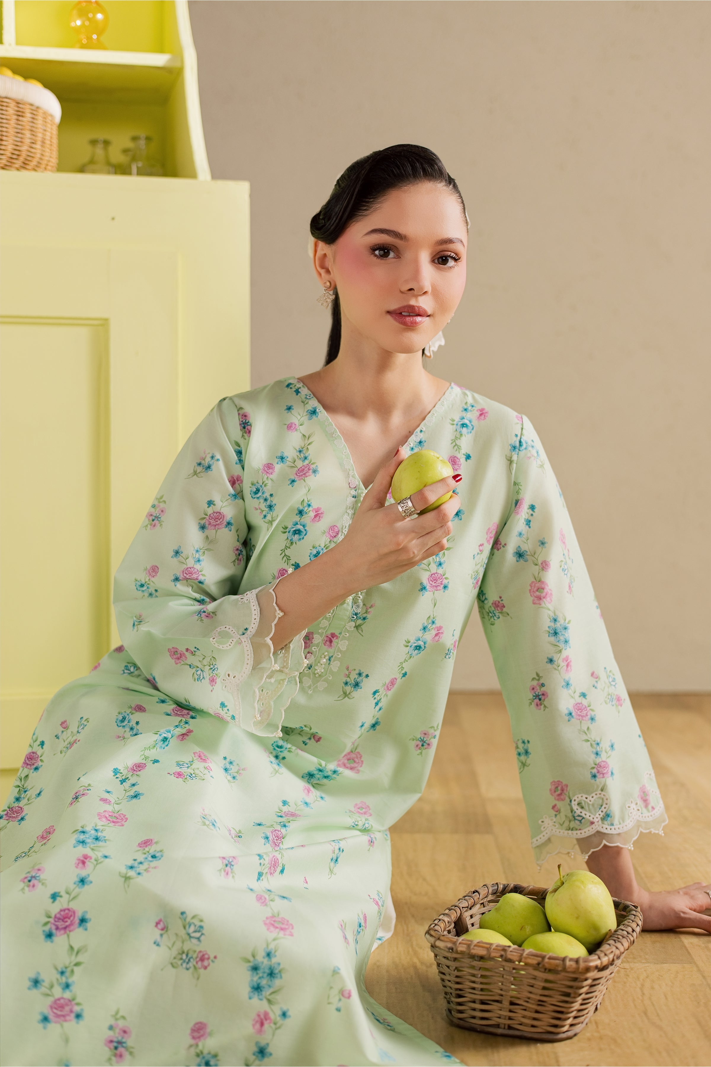  Jiwon 2Pc - Printed Lawn Dress BATIKSS26  BATIK   XS / Green / Lawn-S / Green / Lawn-M / Green / Lawn-L / Green / Lawn-XL / Green / Lawn