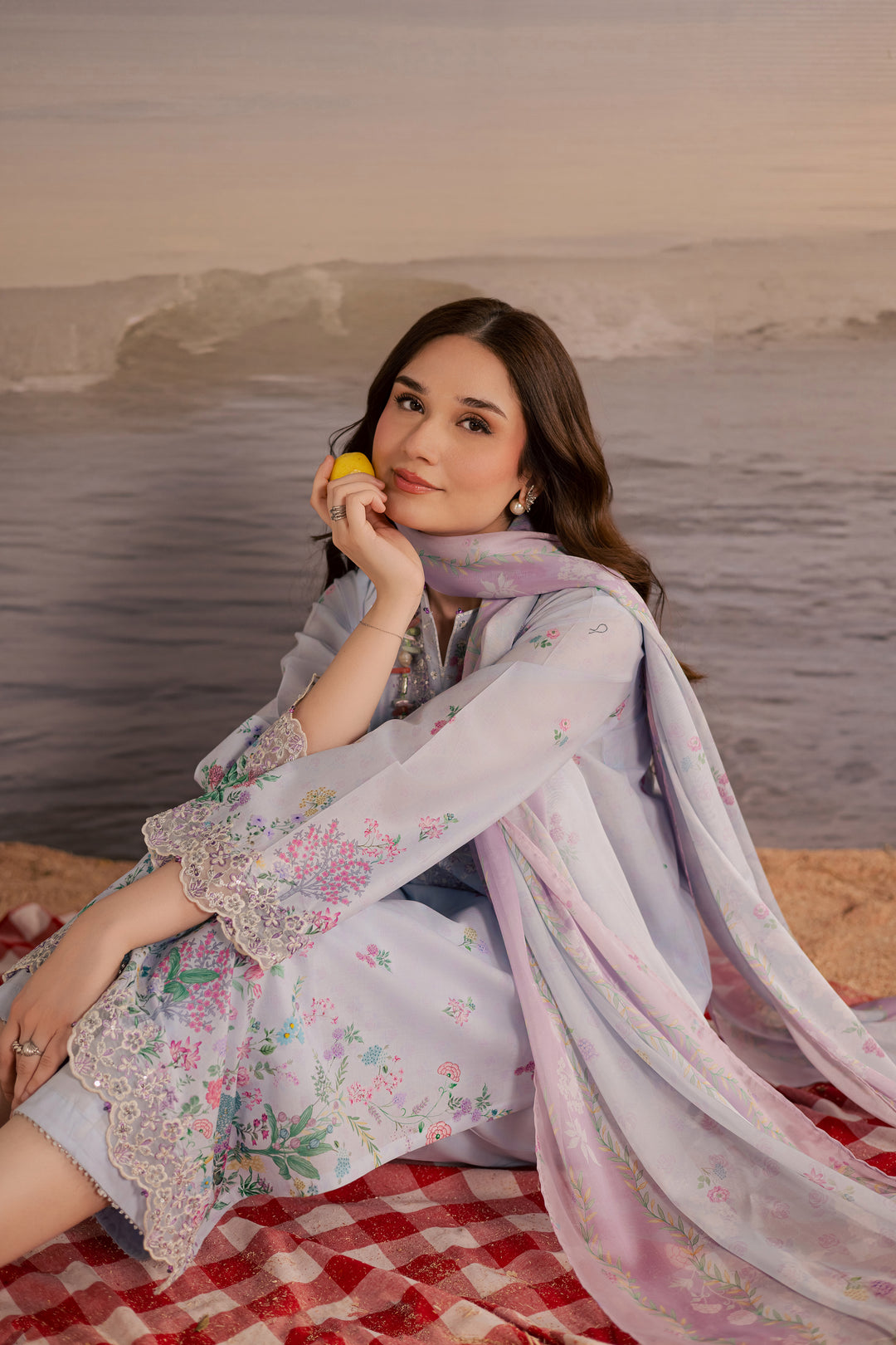  Joelle 3Pc - Printed Lawn Dress BATIKSS26  BATIK   XS / Periwinkle / Lawn-S / Periwinkle / Lawn-M / Periwinkle / Lawn-L / Periwinkle / Lawn-XL / Periwinkle / Lawn