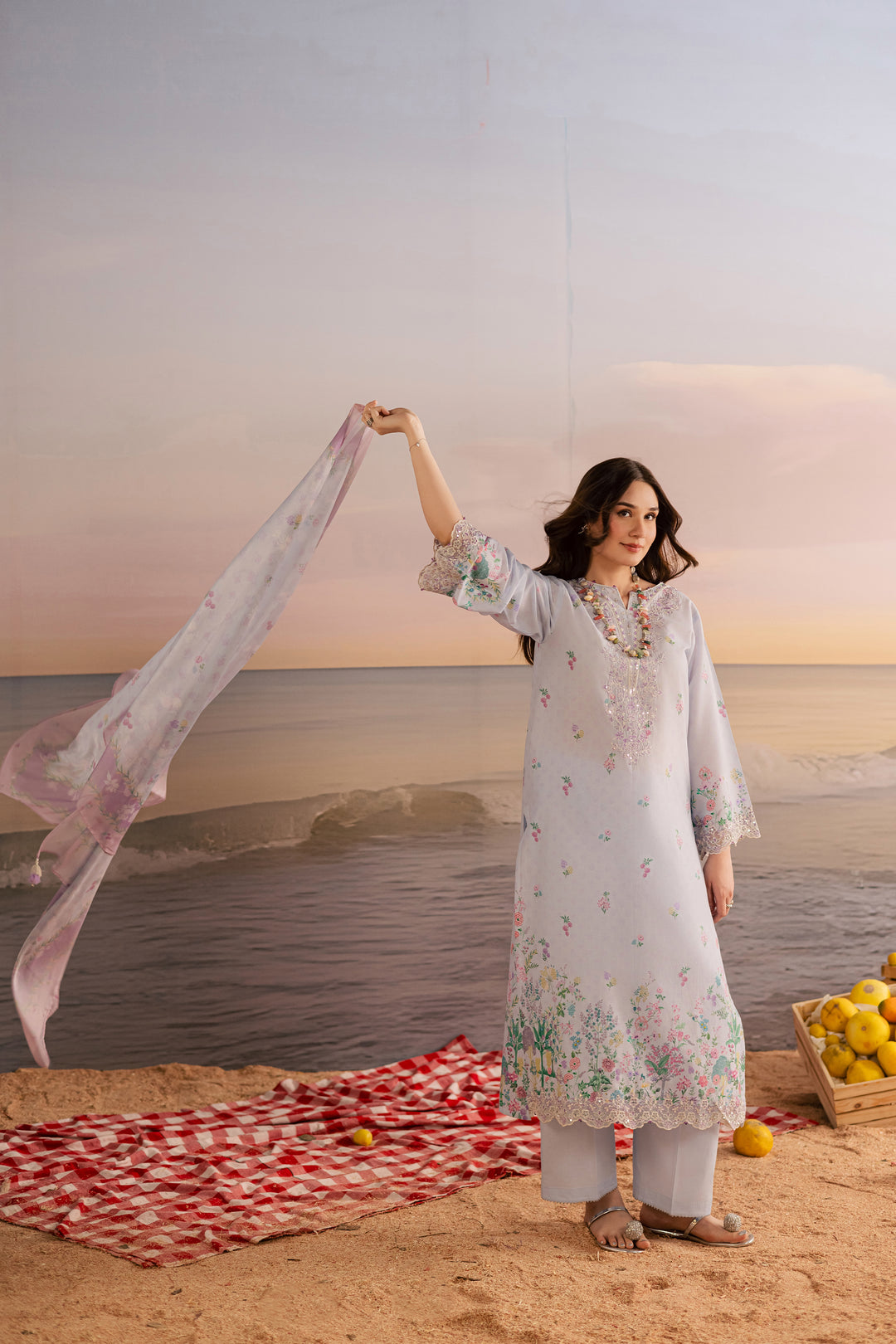  Joelle 3Pc - Printed Lawn Dress BATIKSS26  BATIK   XS / Periwinkle / Lawn-S / Periwinkle / Lawn-M / Periwinkle / Lawn-L / Periwinkle / Lawn-XL / Periwinkle / Lawn