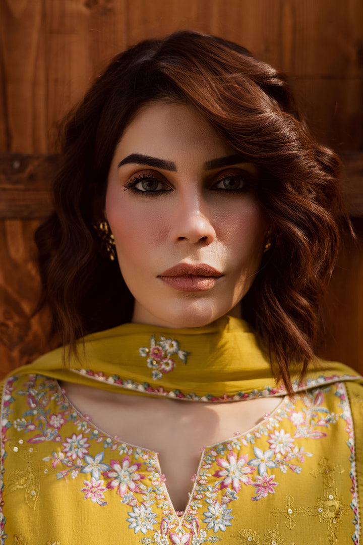  Julie 3Pc - Embroidered Khaddar Dress BATIK WINTER PRET 2025  BATIK   XS / Lemon Green / Khaddar-S / Lemon Green / Khaddar-M / Lemon Green / Khaddar-L / Lemon Green / Khaddar-XL / Lemon Green / Khaddar