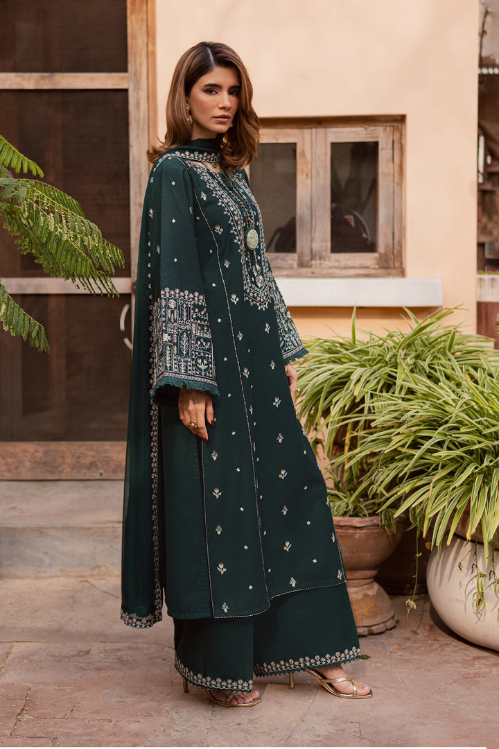  Julke 3Pc - Embroidered Festive Pret BATIK WINTER PRET 2025  BATIK   XS / Bottle Green / Textured Cotton-S / Bottle Green / Textured Cotton-M / Bottle Green / Textured Cotton-L / Bottle Green / Textured Cotton-XL / Bottle Green / Textured Cotton