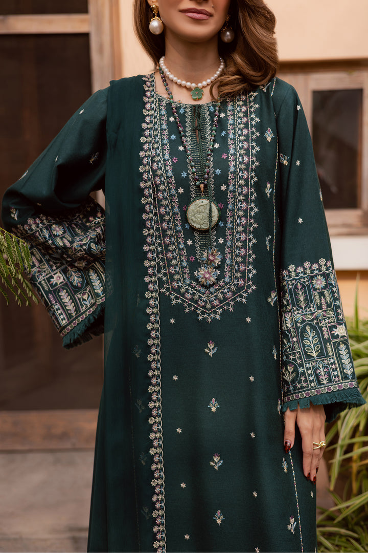  Julke 3Pc - Embroidered Festive Pret BATIK WINTER PRET 2025  BATIK   XS / Bottle Green / Textured Cotton-S / Bottle Green / Textured Cotton-M / Bottle Green / Textured Cotton-L / Bottle Green / Textured Cotton-XL / Bottle Green / Textured Cotton