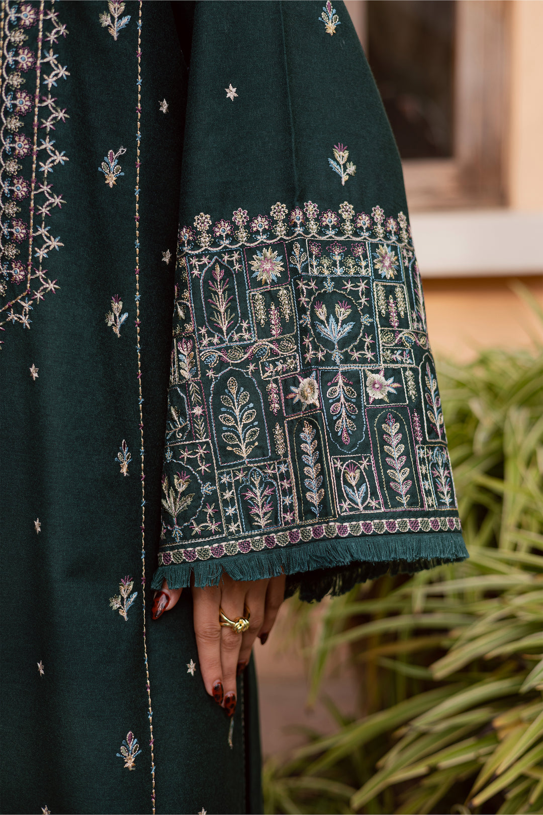  Julke 3Pc - Embroidered Festive Pret BATIK WINTER PRET 2025  BATIK   XS / Bottle Green / Textured Cotton-S / Bottle Green / Textured Cotton-M / Bottle Green / Textured Cotton-L / Bottle Green / Textured Cotton-XL / Bottle Green / Textured Cotton