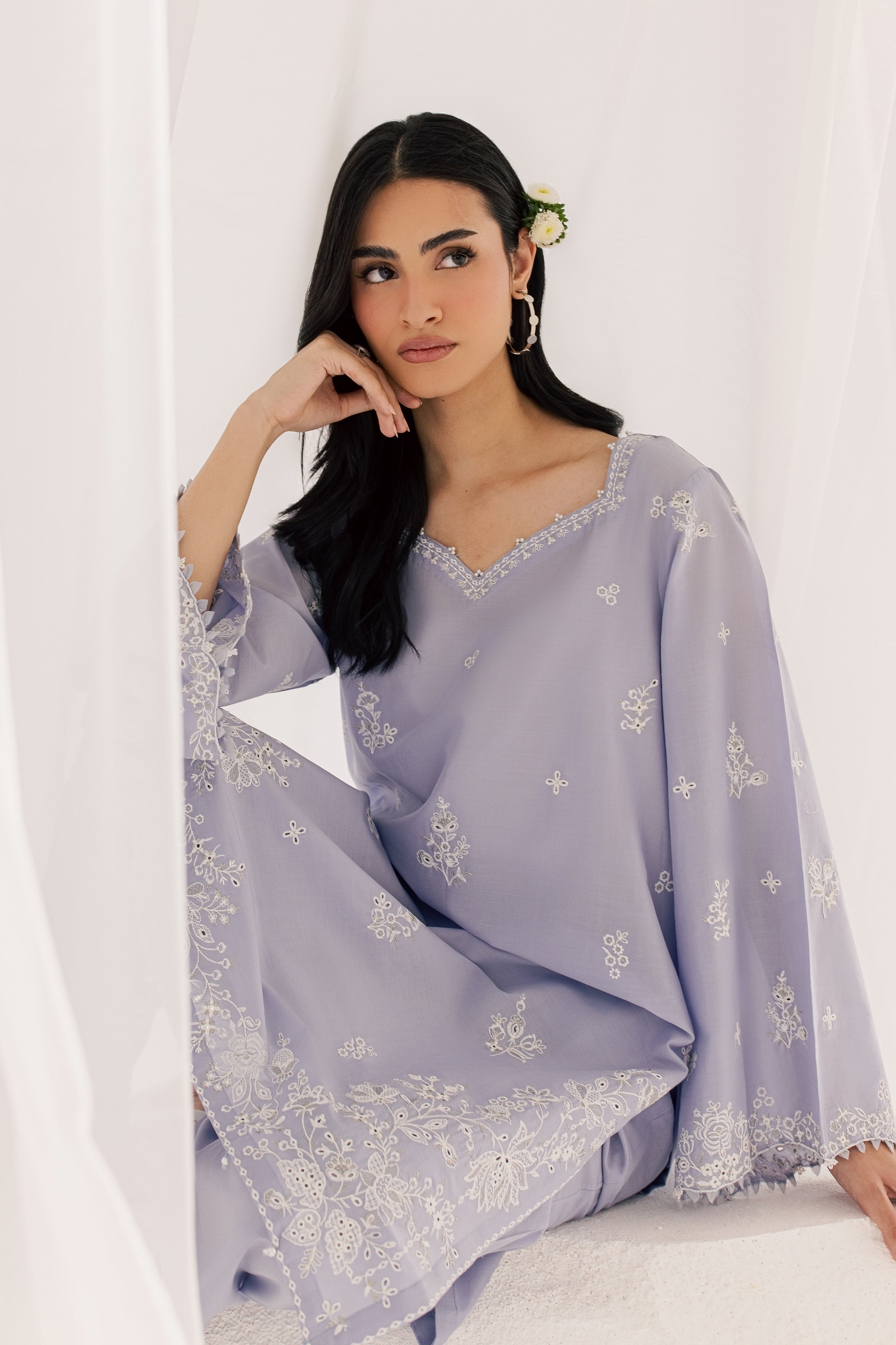 Junie 2Pc - Embroidered Lawn Dress EverydayEdit26  BATIK   XS / Languid Lavender / Pima Lawn-S / Languid Lavender / Pima Lawn-M / Languid Lavender / Pima Lawn-L / Languid Lavender / Pima Lawn-XL / Languid Lavender / Pima Lawn