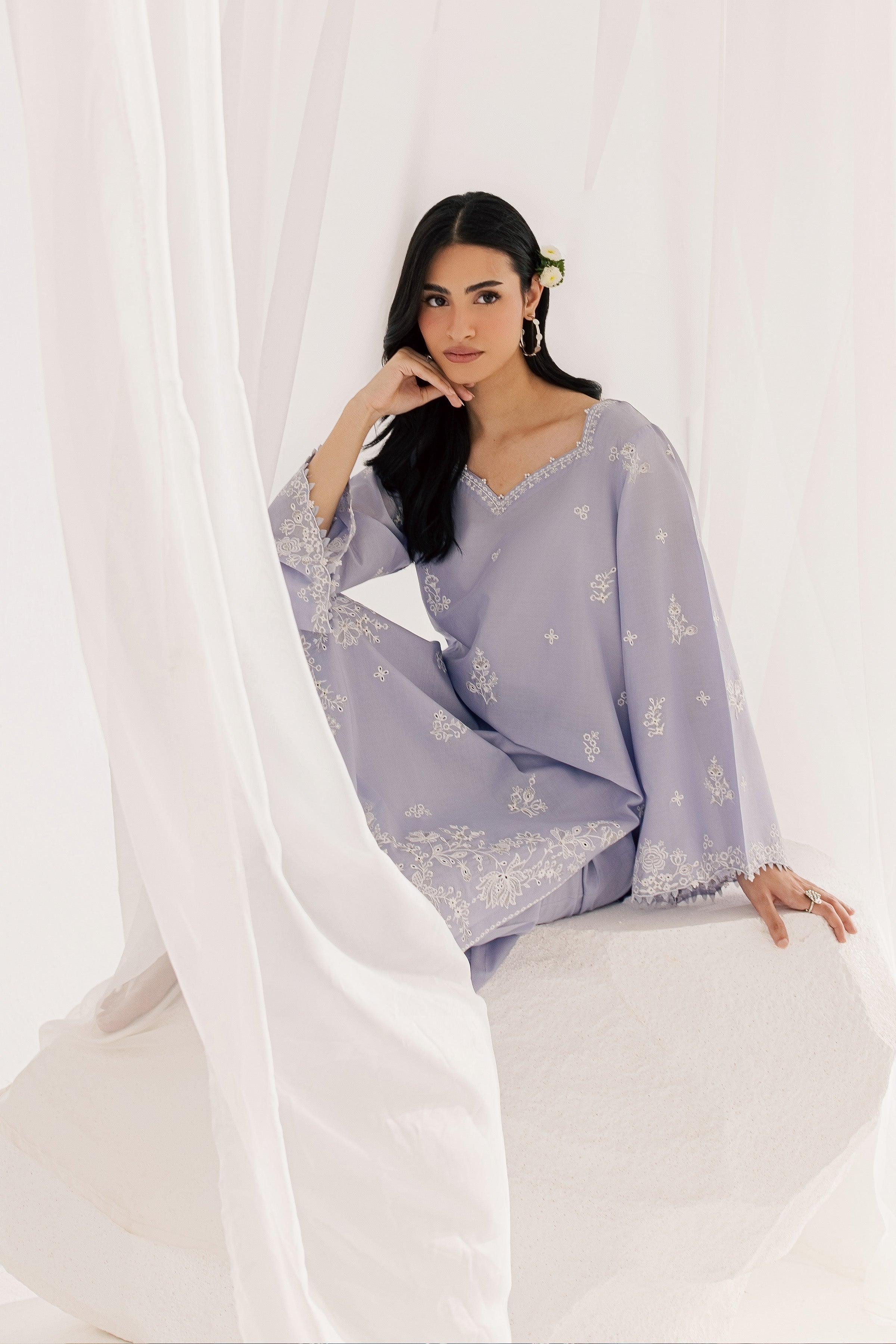  Junie 2Pc - Embroidered Lawn Dress EverydayEdit26  BATIK   XS / Languid Lavender / Pima Lawn-S / Languid Lavender / Pima Lawn-M / Languid Lavender / Pima Lawn-L / Languid Lavender / Pima Lawn-XL / Languid Lavender / Pima Lawn