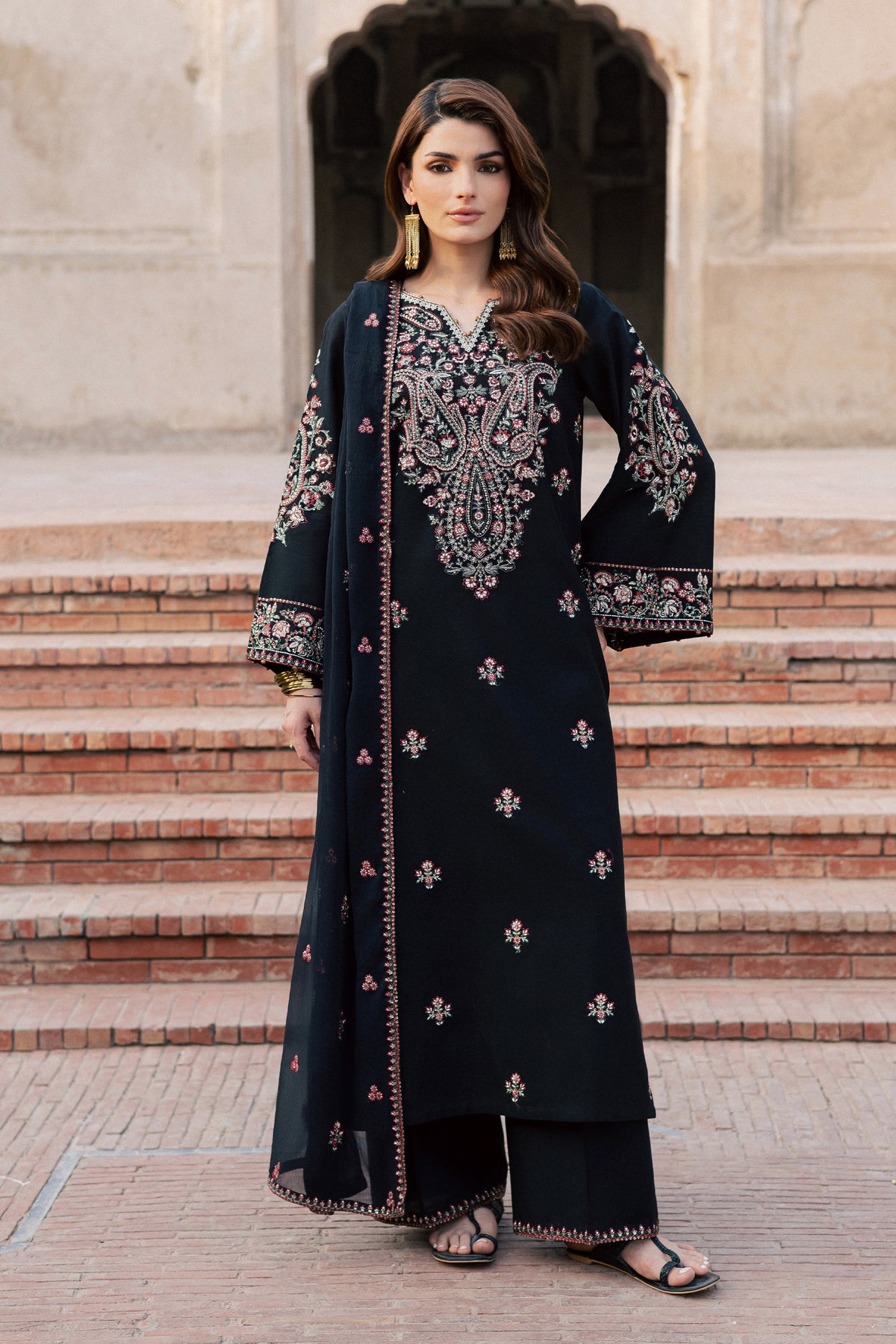 Kashmala 3Pc - Embroidered Khaddar Pret PRETKHADDAR2026  BATIK   XS / Black / Khaddar