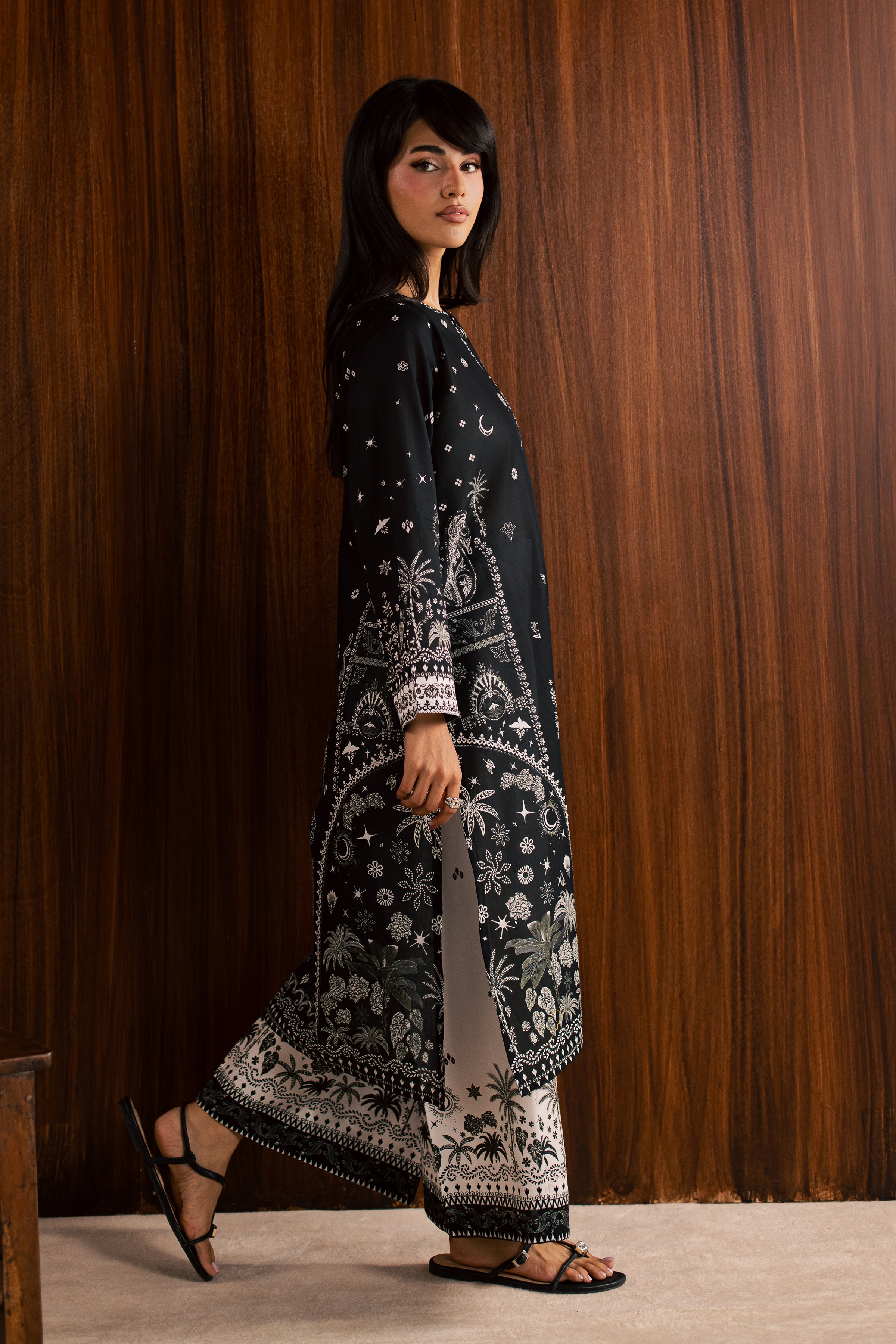  Katy 2Pc - Printed Lawn Dress BATIKSS26  BATIK   XS / Black / Lawn-S / Black / Lawn-M / Black / Lawn-L / Black / Lawn-XL / Black / Lawn