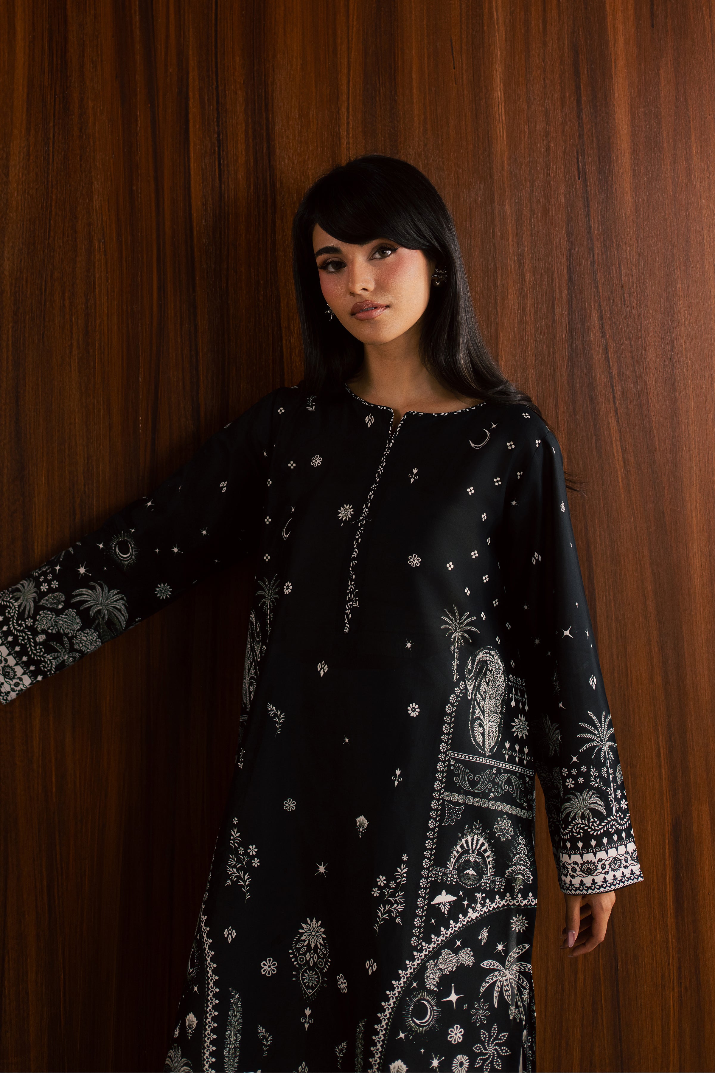  Katy 2Pc - Printed Lawn Dress BATIKSS26  BATIK   XS / Black / Lawn-S / Black / Lawn-M / Black / Lawn-L / Black / Lawn-XL / Black / Lawn