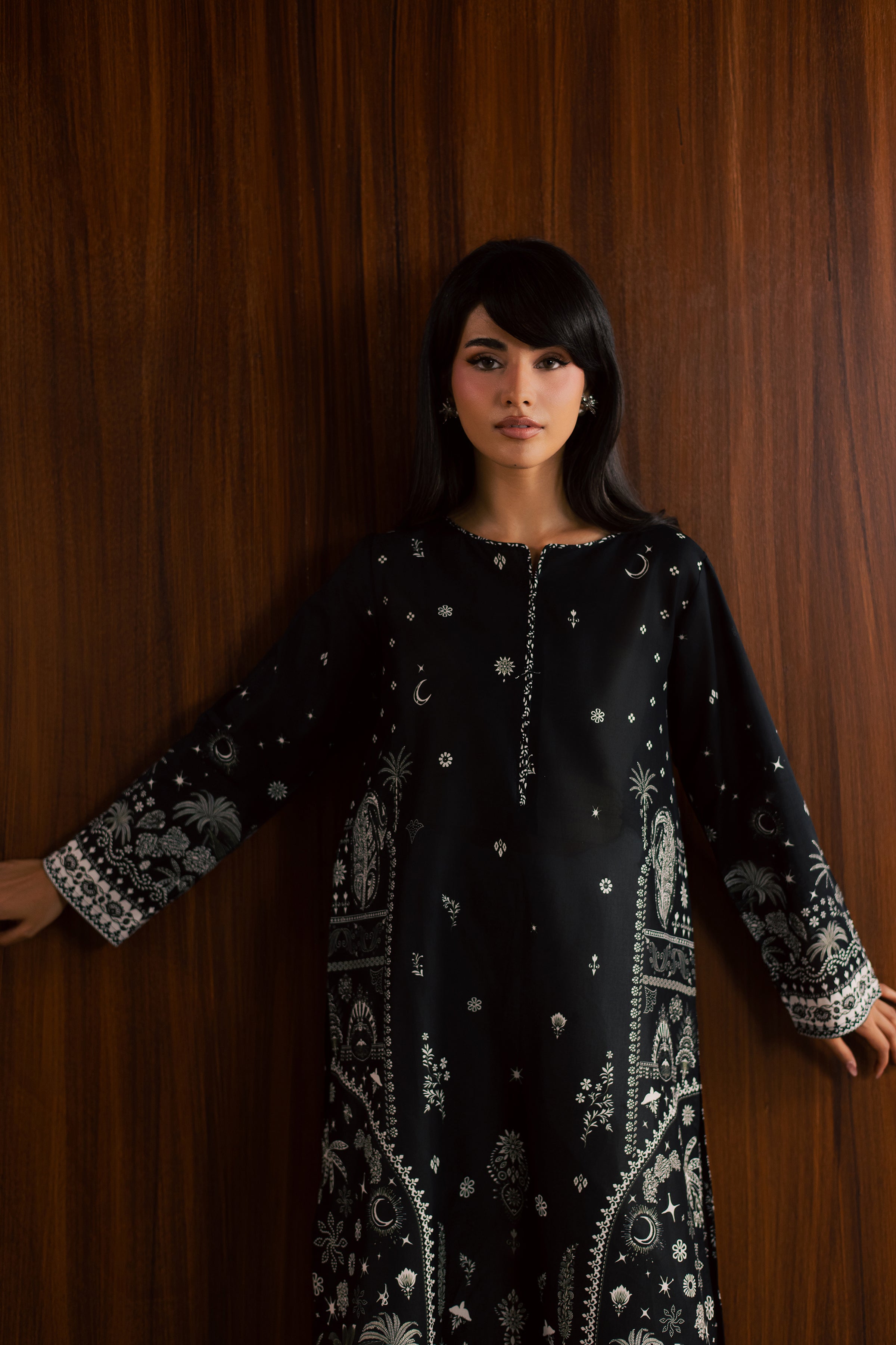  Katy 2Pc - Printed Lawn Dress BATIKSS26  BATIK   XS / Black / Lawn-S / Black / Lawn-M / Black / Lawn-L / Black / Lawn-XL / Black / Lawn