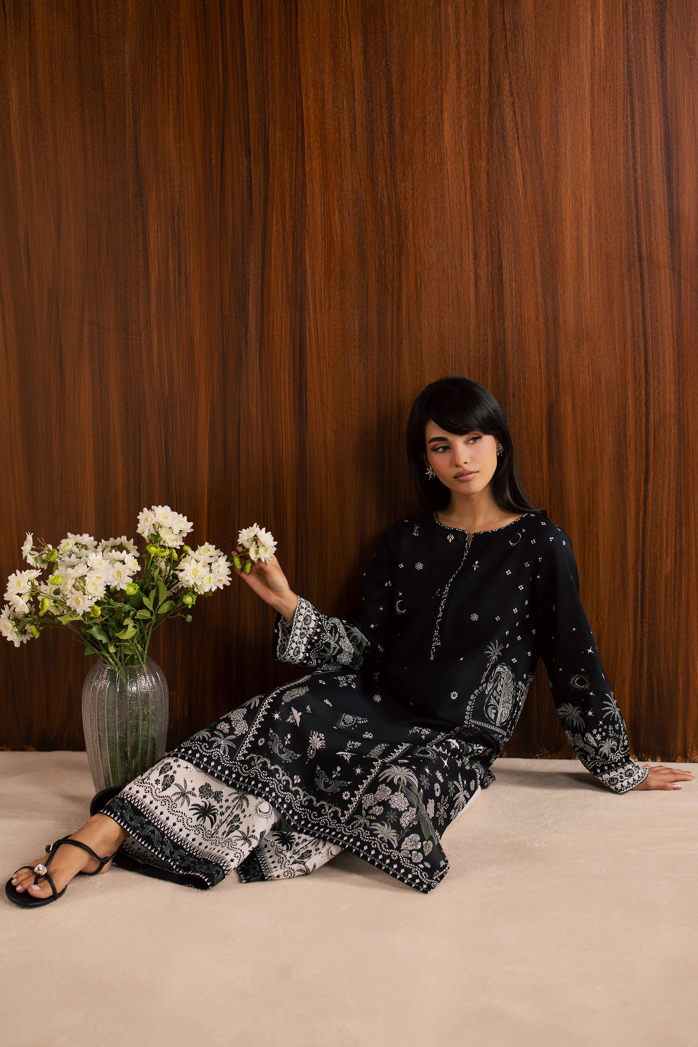  Katy 2Pc - Printed Lawn Dress BATIKSS26  BATIK   XS / Black / Lawn-S / Black / Lawn-M / Black / Lawn-L / Black / Lawn-XL / Black / Lawn
