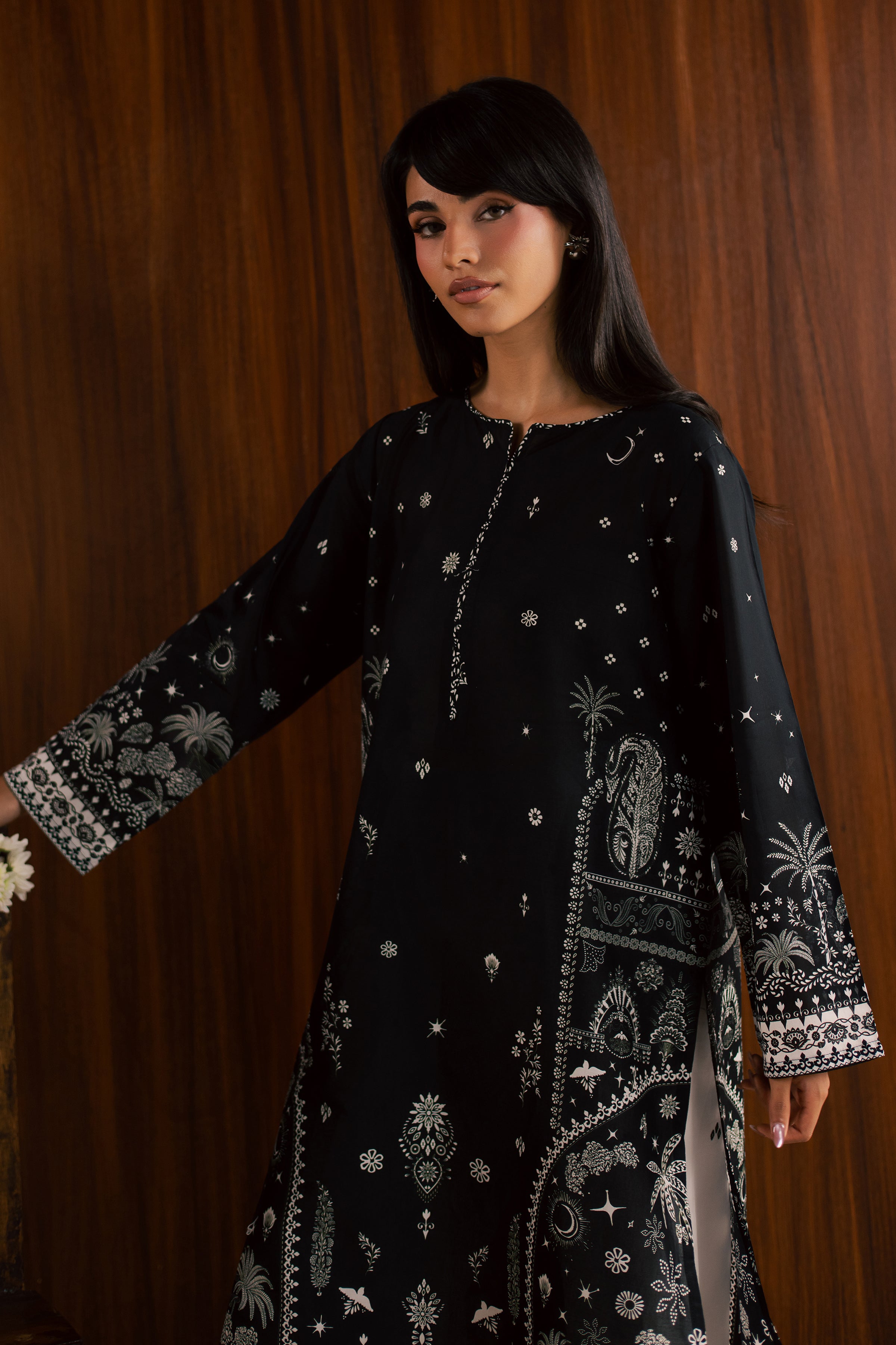 Katy 2Pc - Printed Lawn Dress BATIKSS26  BATIK   XS / Black / Lawn-S / Black / Lawn-M / Black / Lawn-L / Black / Lawn-XL / Black / Lawn