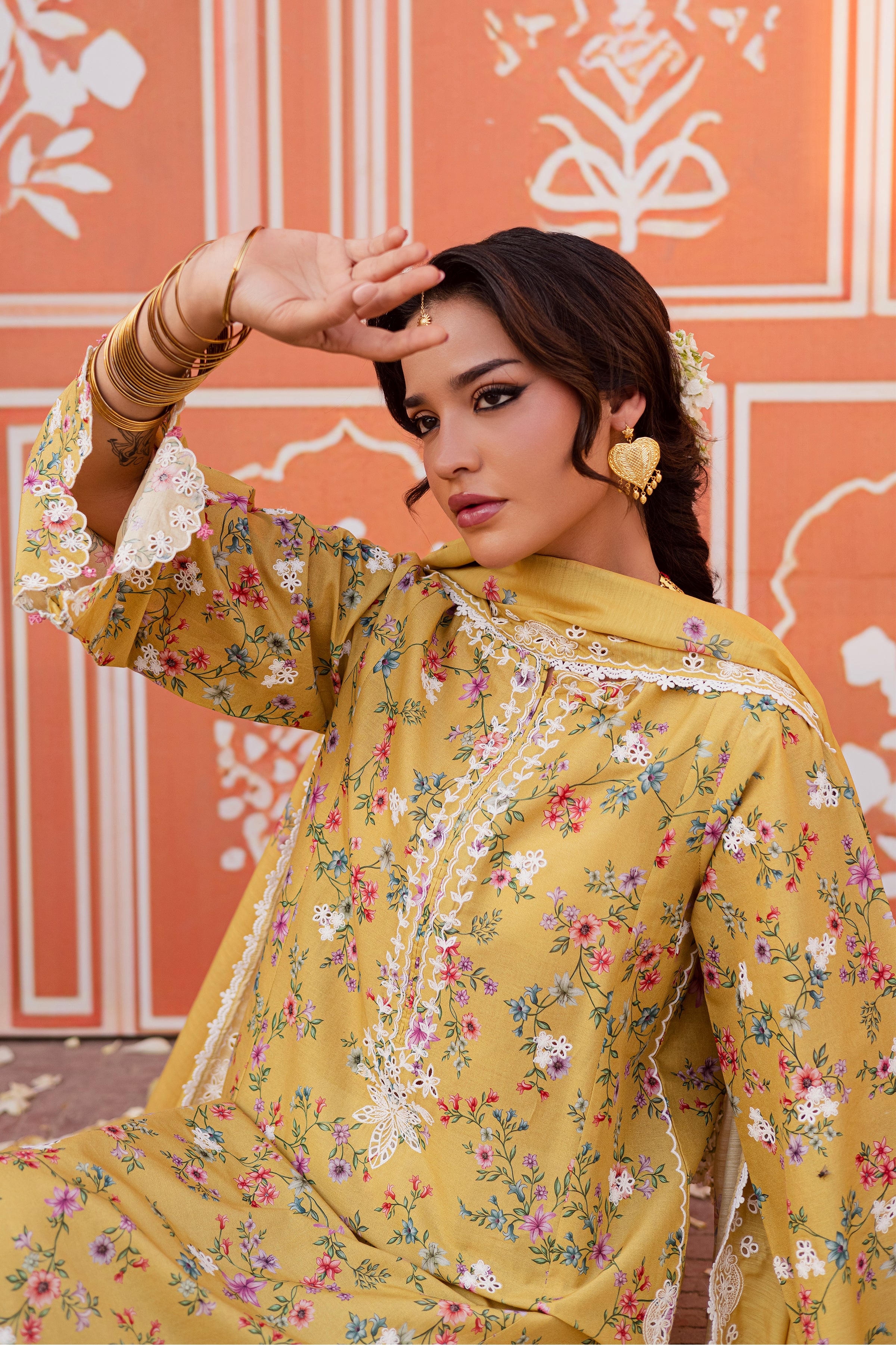  Key Lime 3Pc - Festive Eid Prints BATIKEID2026  BATIK   XS / Yellow / Lawn-S / Yellow / Lawn-M / Yellow / Lawn-L / Yellow / Lawn-XL / Yellow / Lawn
