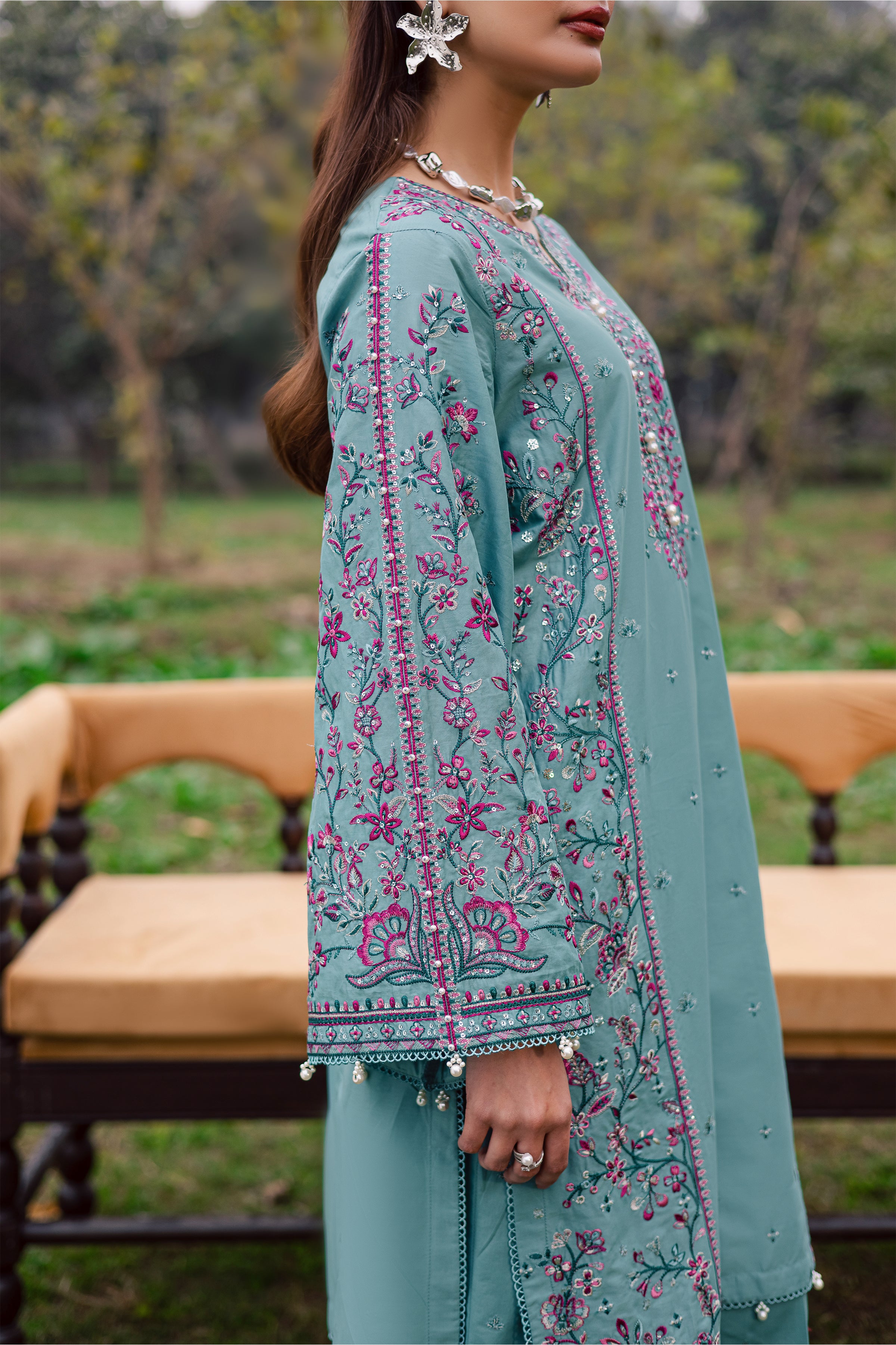  Khushbakht 2Pc - Festive Embroidered Lawn BATIKEID2026  BATIK   XS / Slate Blue / Pima Lawn-S / Slate Blue / Pima Lawn-M / Slate Blue / Pima Lawn-L / Slate Blue / Pima Lawn-XL / Slate Blue / Pima Lawn