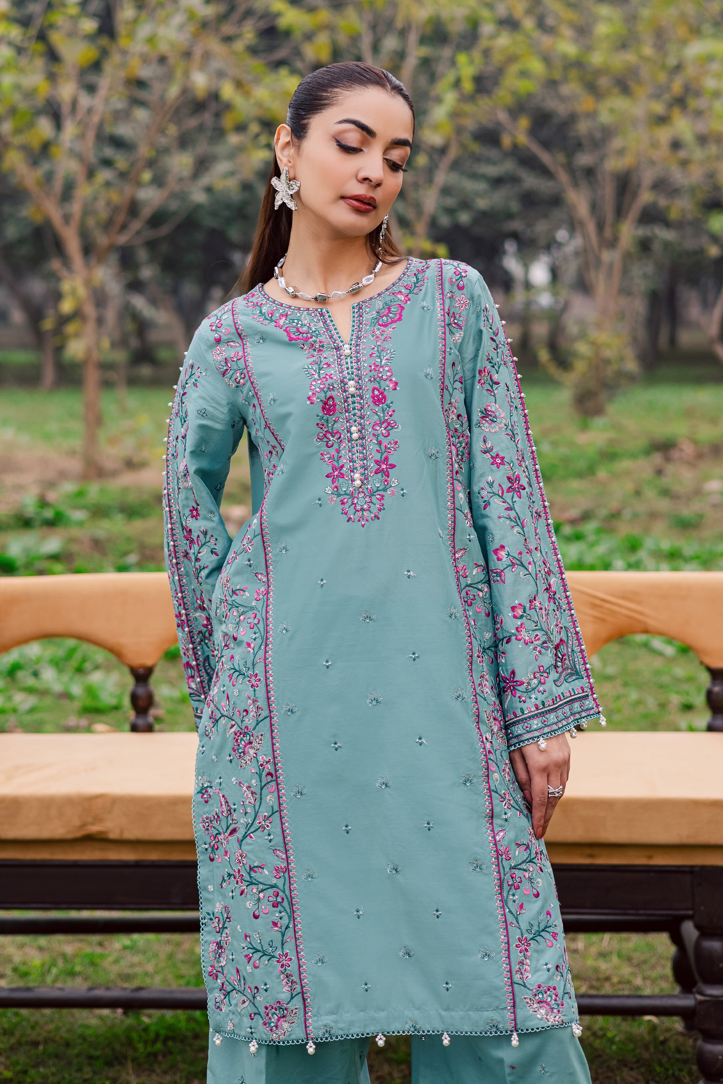  Khushbakht 2Pc - Festive Embroidered Lawn BATIKEID2026  BATIK   XS / Slate Blue / Pima Lawn-S / Slate Blue / Pima Lawn-M / Slate Blue / Pima Lawn-L / Slate Blue / Pima Lawn-XL / Slate Blue / Pima Lawn