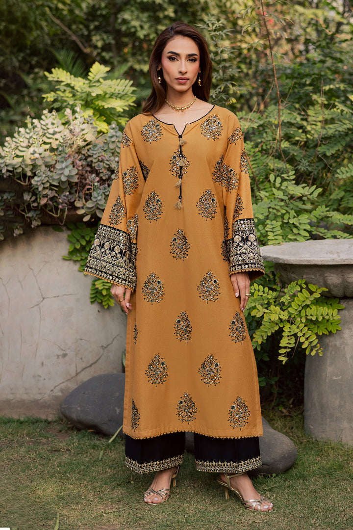  Kian 2Pc - Embroidered Festive Pret BATIK WINTER PRET 2025  BATIK   XS / Mustard / Textured Cotton-S / Mustard / Textured Cotton-M / Mustard / Textured Cotton-L / Mustard / Textured Cotton-XL / Mustard / Textured Cotton