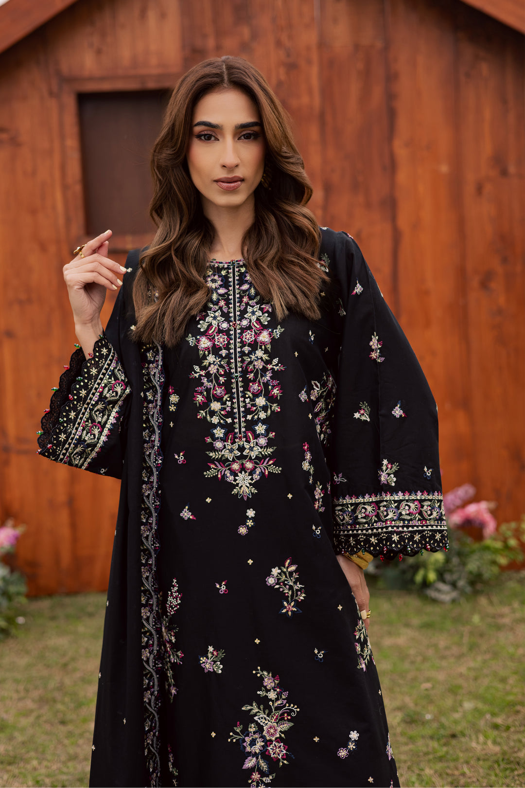  Kynd 3Pc - Festive Embroidered Lawn BATIKEID2026  BATIK   XS / Black / Pima Lawn-S / Black / Pima Lawn-M / Black / Pima Lawn-L / Black / Pima Lawn-XL / Black / Pima Lawn